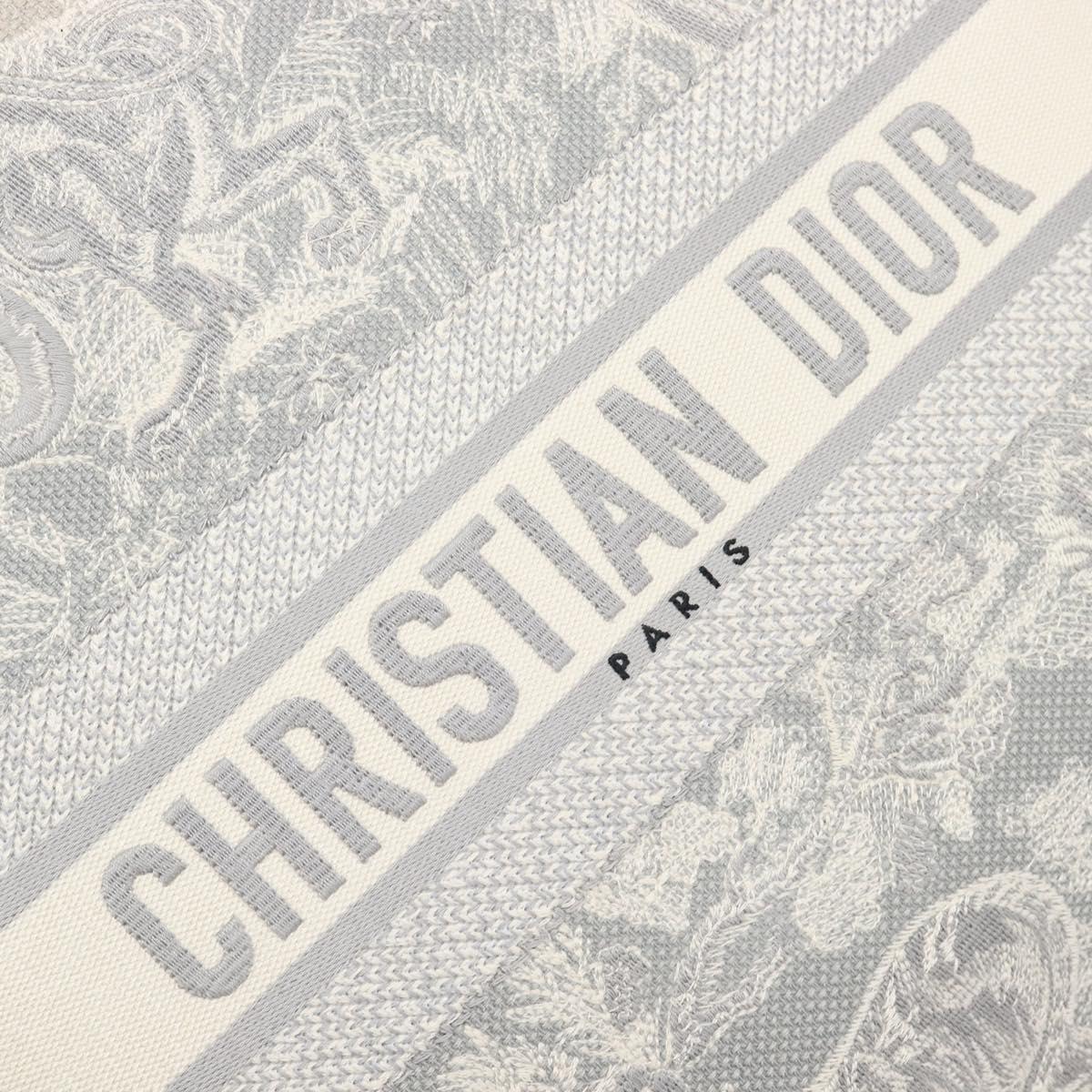 Christian Dior Toile de Jui Book Tote Bag Canvas Gray Auth ka6103