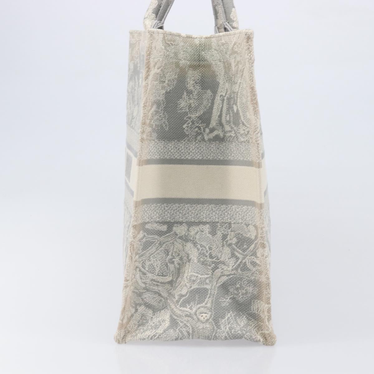 Christian Dior Toile de Jui Book Tote Bag Canvas Gray Auth ka6103