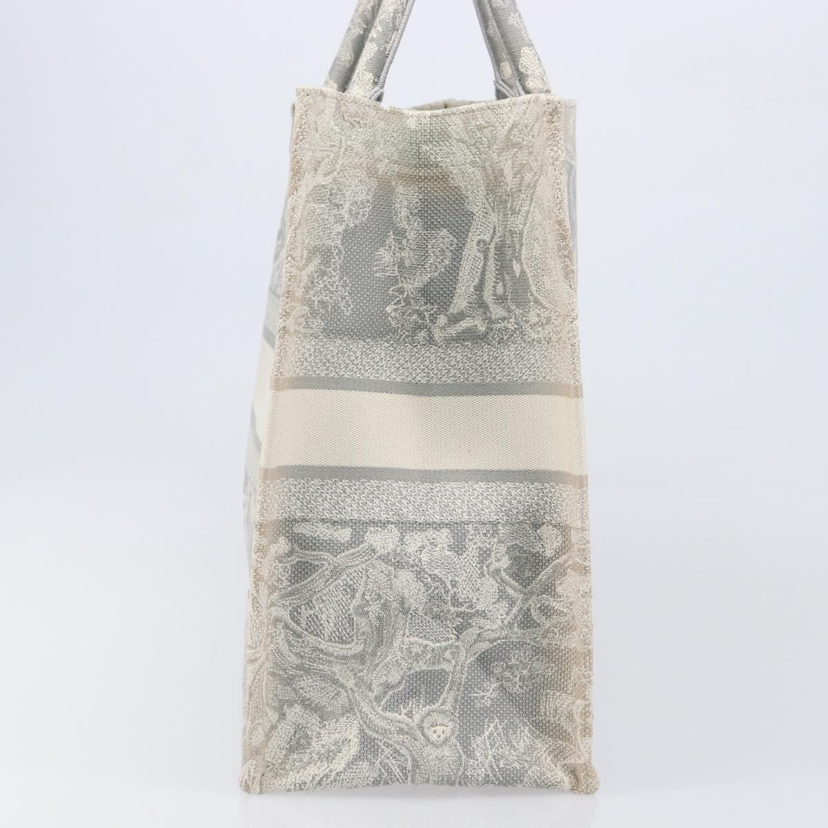 Christian Dior Toile de Jui Book Tote Bag Canvas Gray Auth ka6103