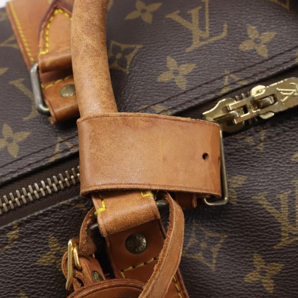 LOUIS VUITTON Monogram Keepall 55 Boston Bag M41424 LV Auth ka6105