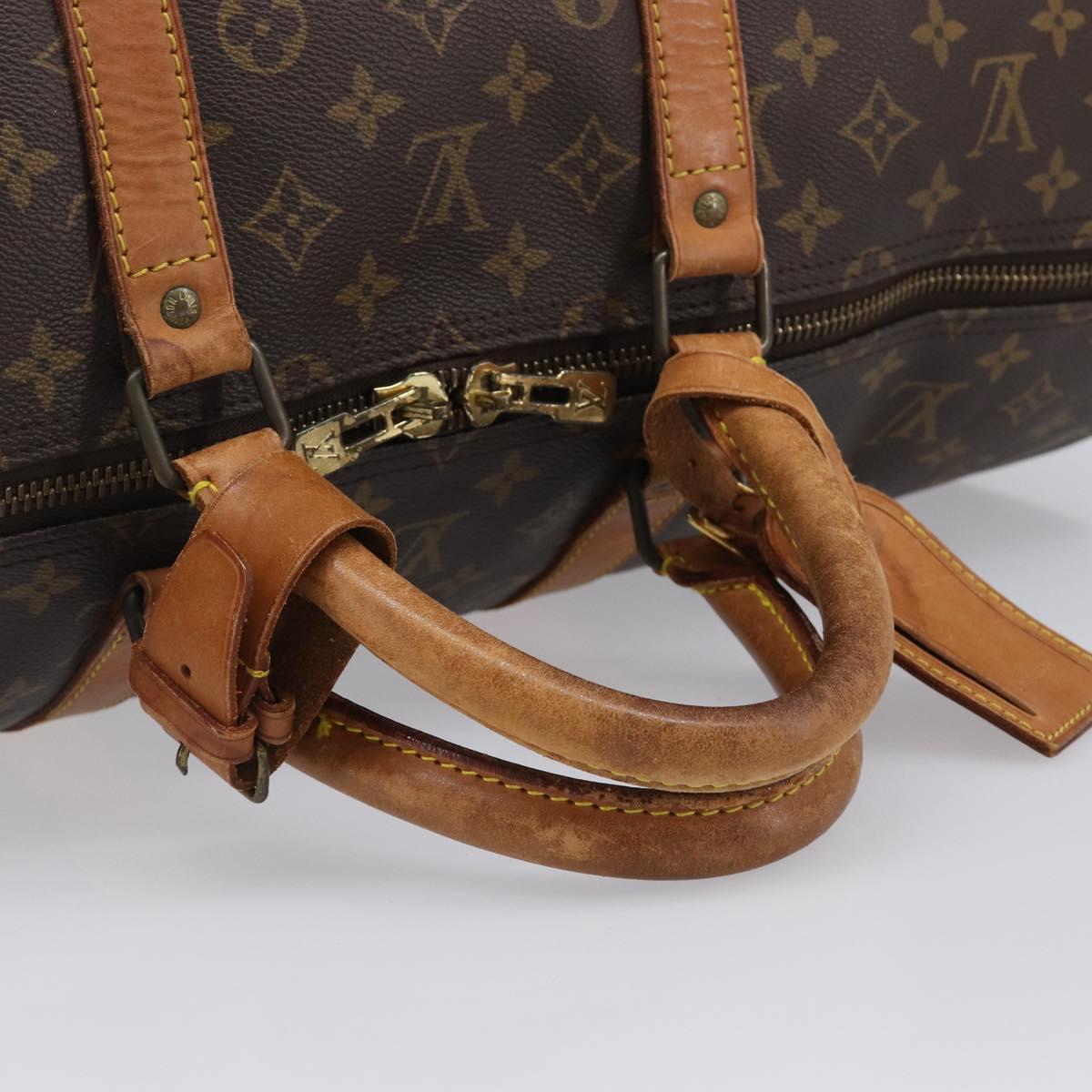 LOUIS VUITTON Monogram Keepall 55 Boston Bag M41424 LV Auth ka6105