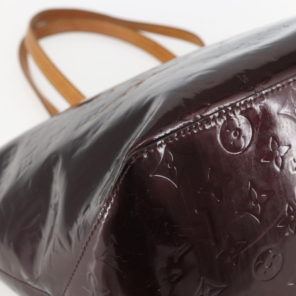 LOUIS VUITTON Monogram Vernis Bellevue GM Tote Bag Amarante M93589 Auth ka612