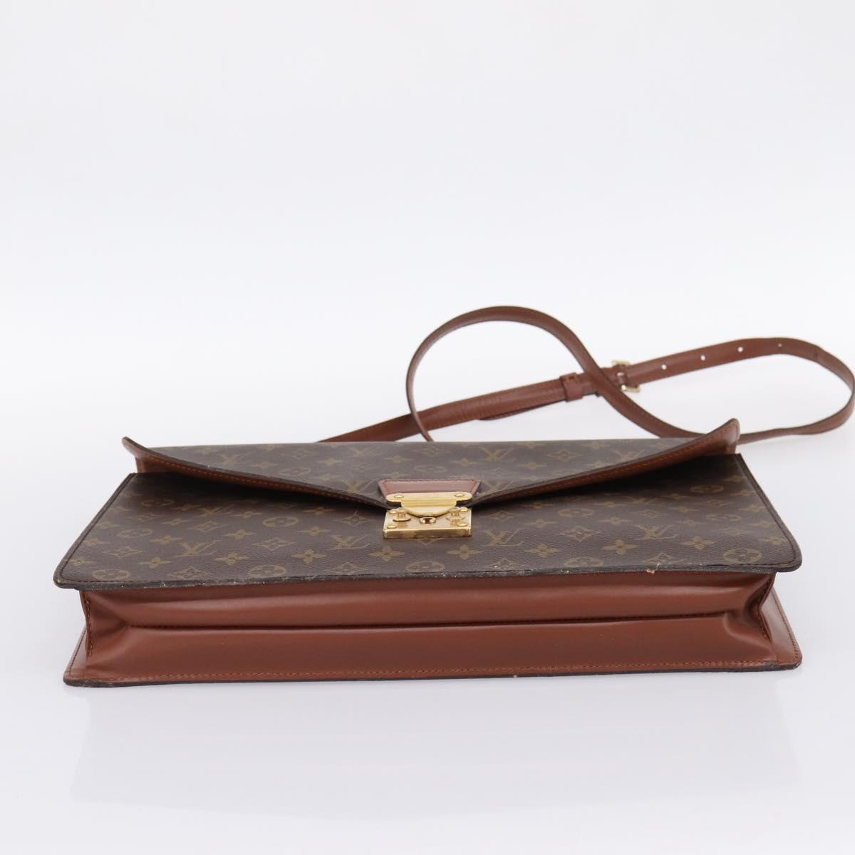 LOUIS VUITTON Monogram Porte Documents Bandouliere Bag M53338 LV Auth ka6120
