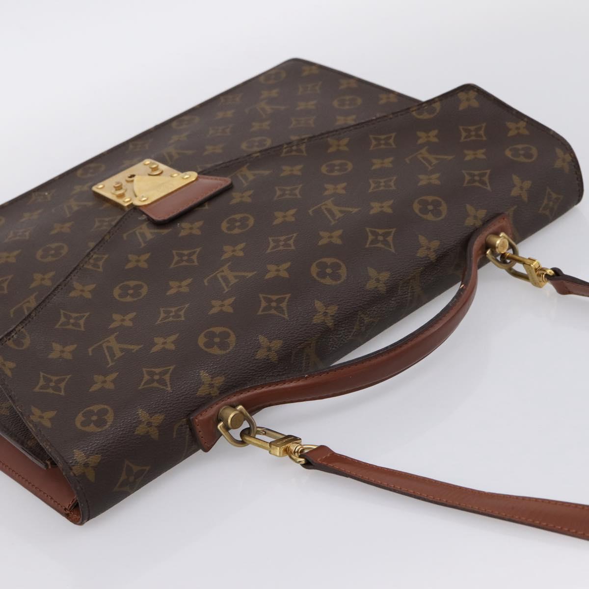 LOUIS VUITTON Monogram Porte Documents Bandouliere Bag M53338 LV Auth ka6120