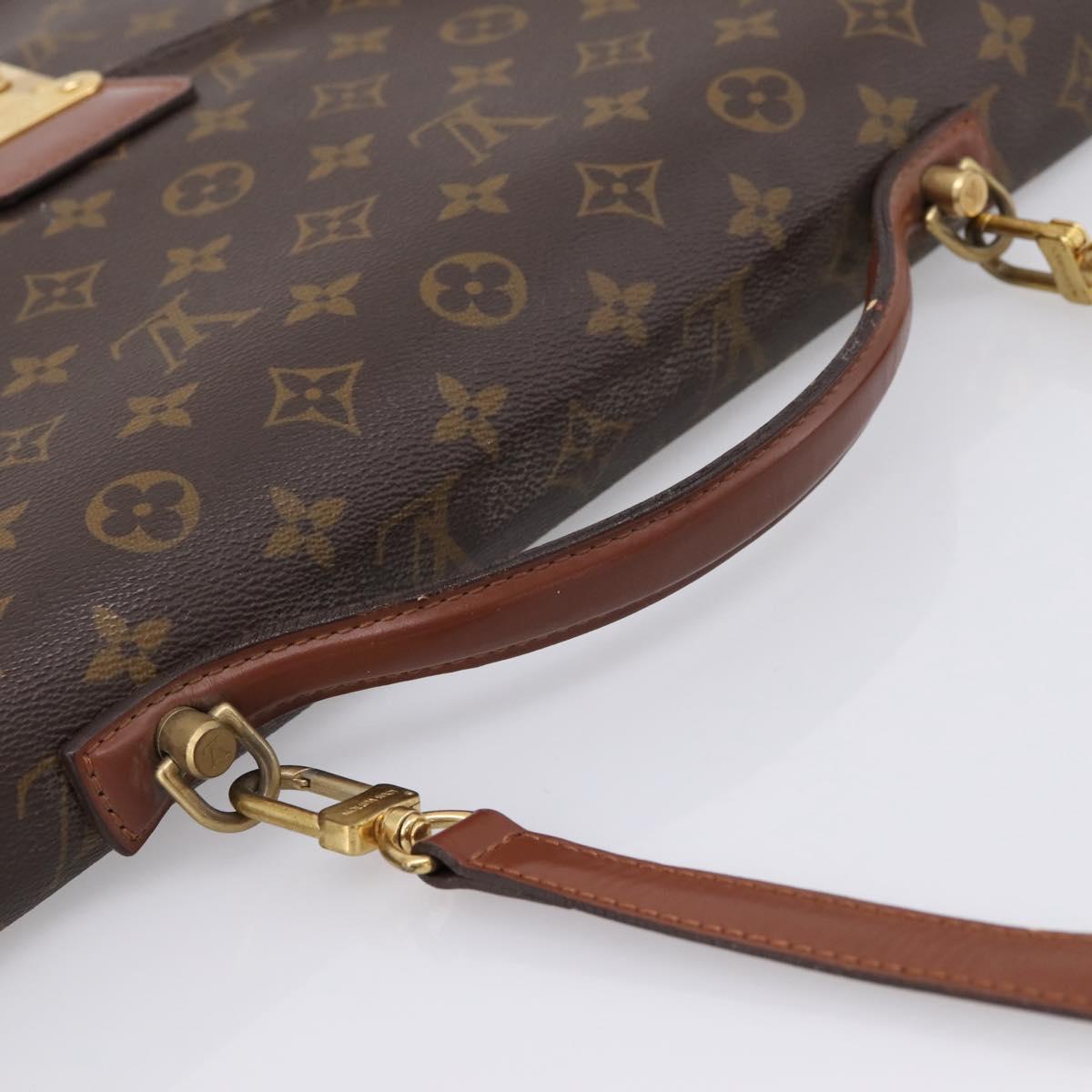 LOUIS VUITTON Monogram Porte Documents Bandouliere Bag M53338 LV Auth ka6120