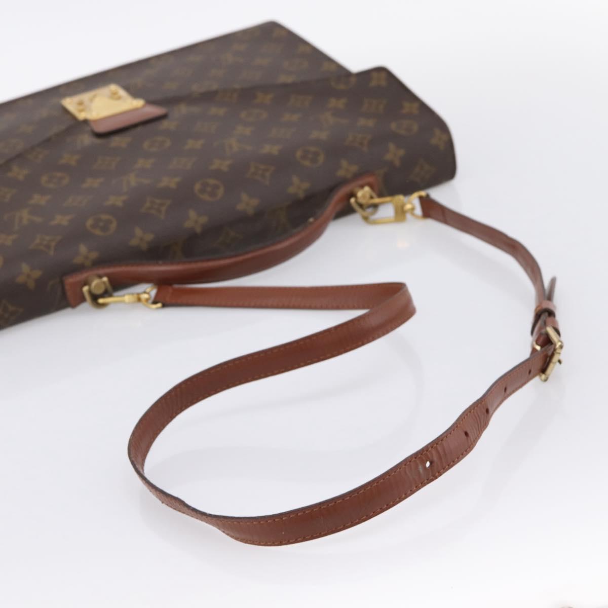 LOUIS VUITTON Monogram Porte Documents Bandouliere Bag M53338 LV Auth ka6120