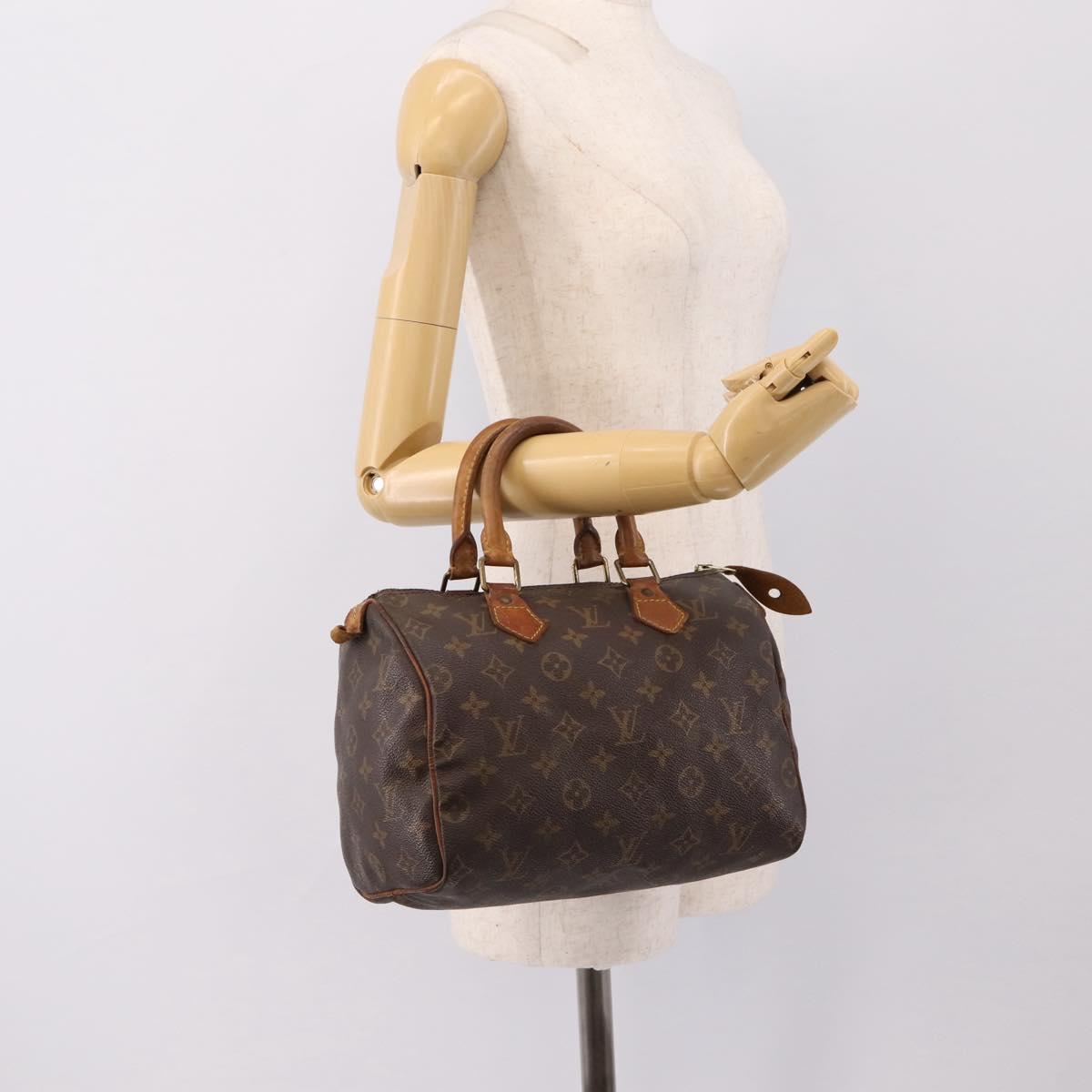 LOUIS VUITTON Monogram Speedy 25 Hand Bag M41528 LV Auth ka6121