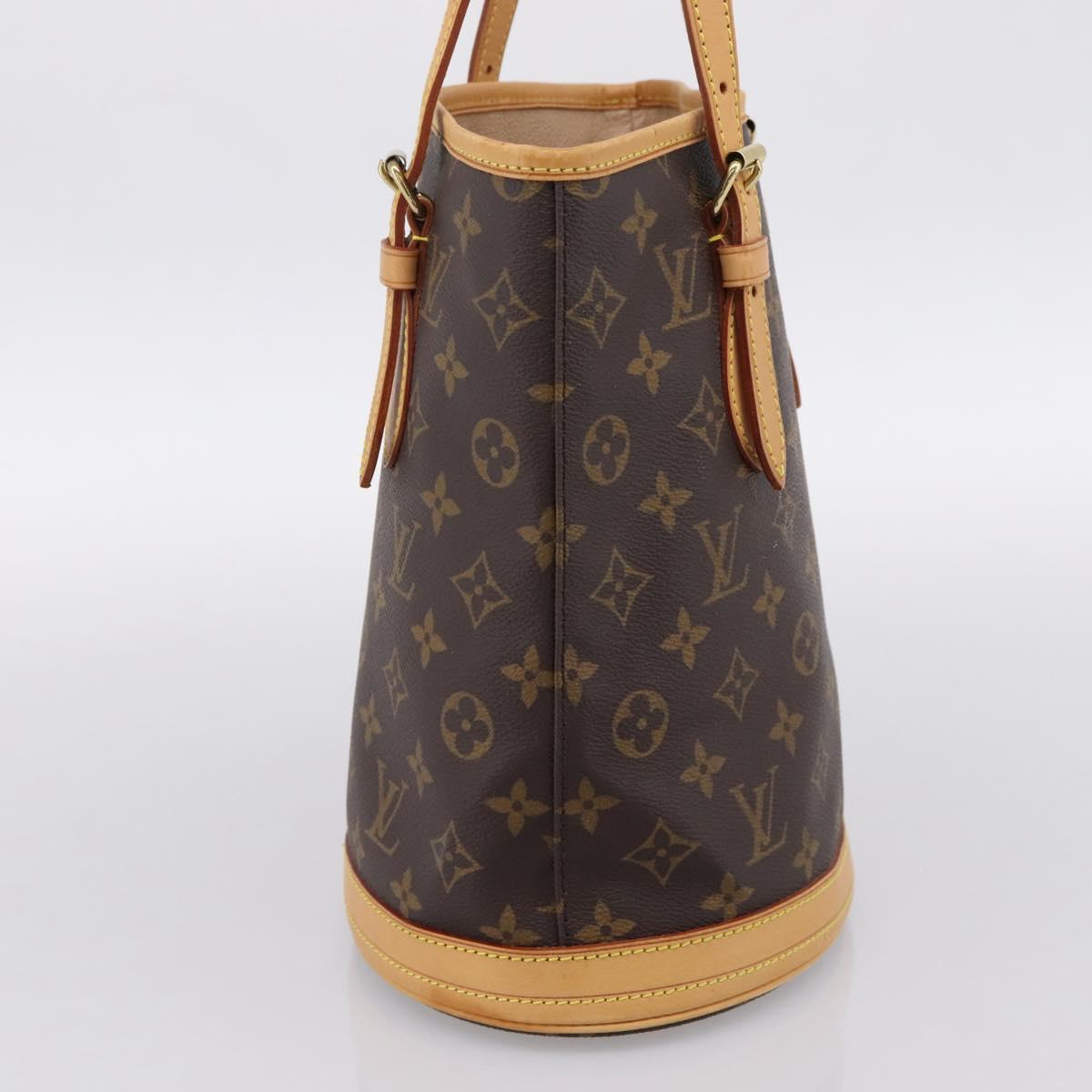 LOUIS VUITTON Monogram Bucket PM Shoulder Bag M42238 LV Auth ka6122