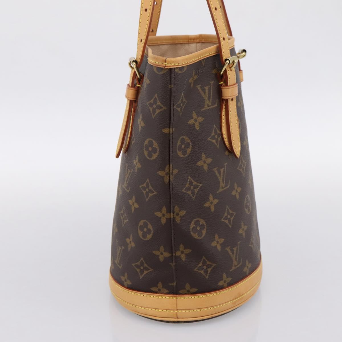 LOUIS VUITTON Monogram Bucket PM Shoulder Bag M42238 LV Auth ka6122