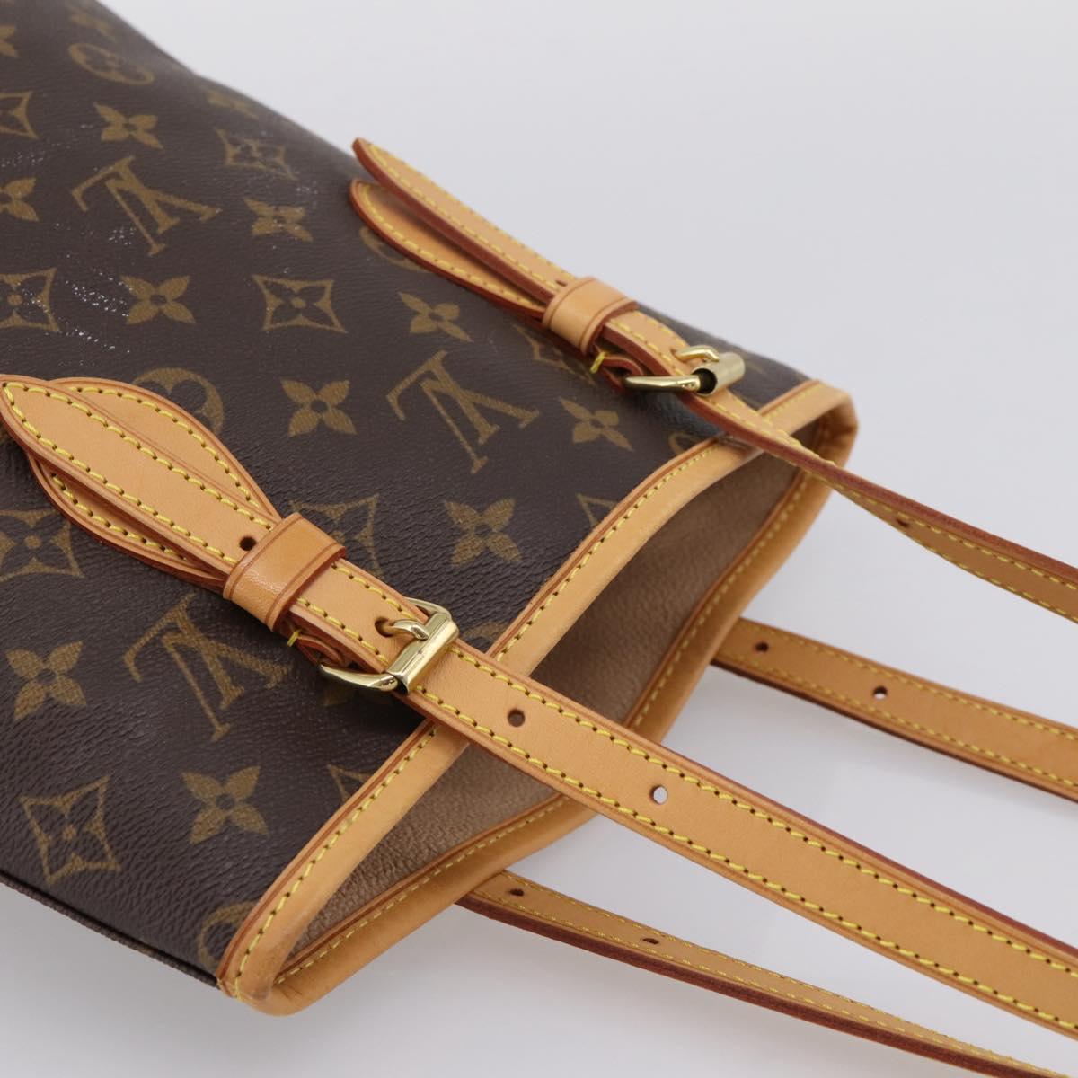 LOUIS VUITTON Monogram Bucket PM Shoulder Bag M42238 LV Auth ka6122