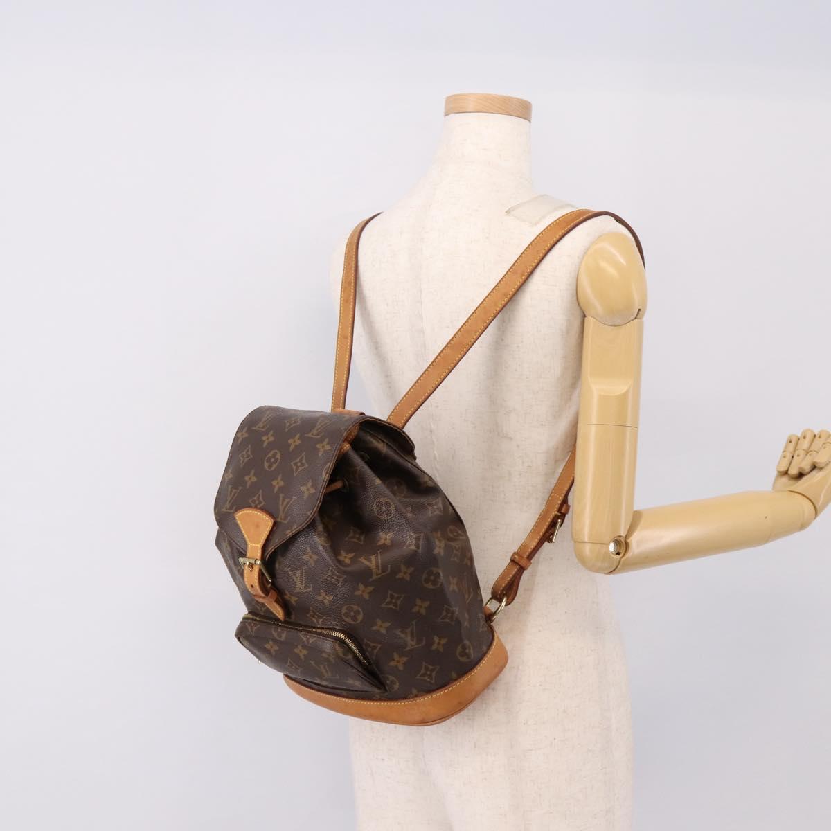 LOUIS VUITTON Monogram Montsouris MM Backpack M51136 LV Auth ka6125A