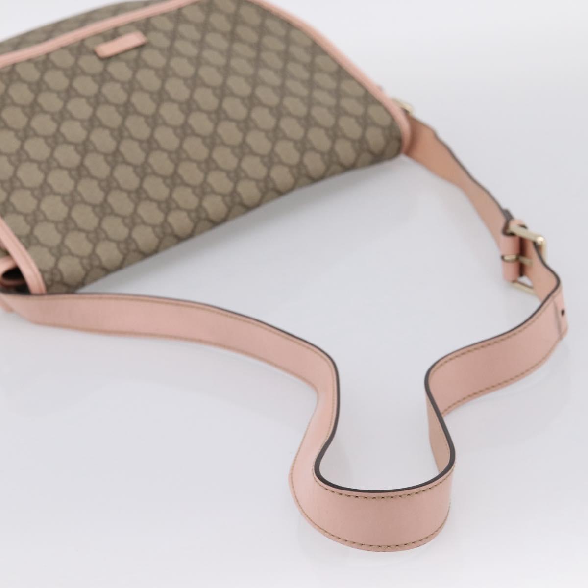 GUCCI GG Supreme Shoulder Bag PVC Beige Silver 201732 Auth ka6132