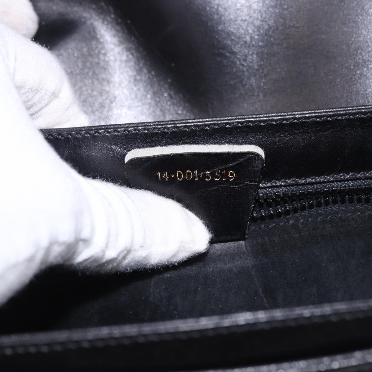 GUCCI GG Shoulder Bag Leather Black Gold Tone 14 001 5519 Auth ka6135