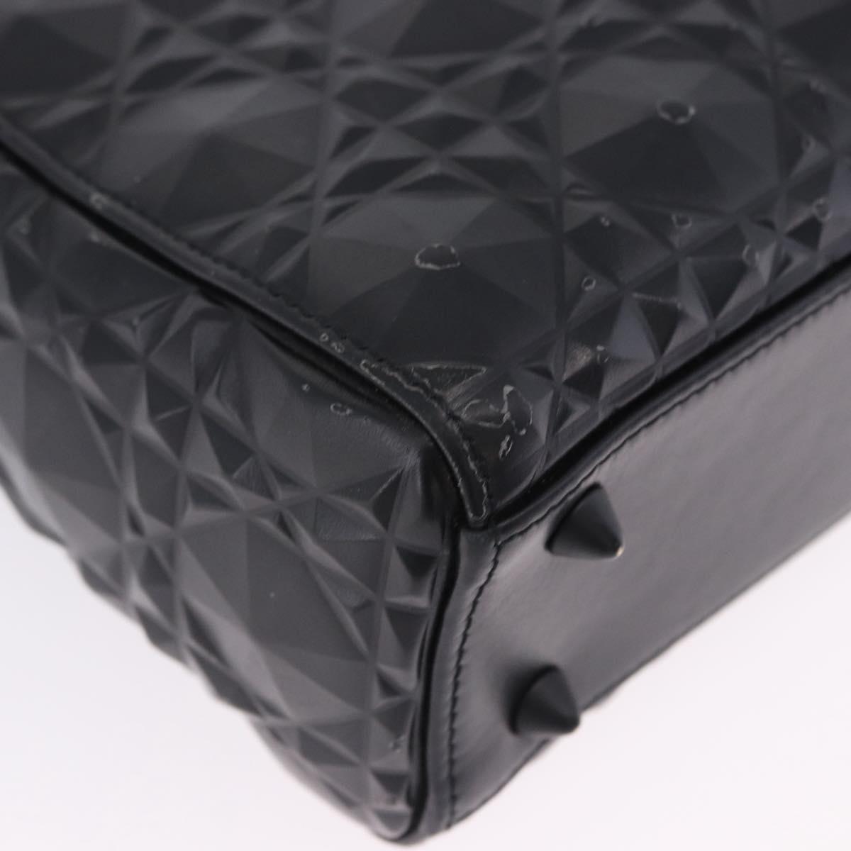 Christian Dior Canage Hand Bag Leather 2way Black Auth ka6141SAV