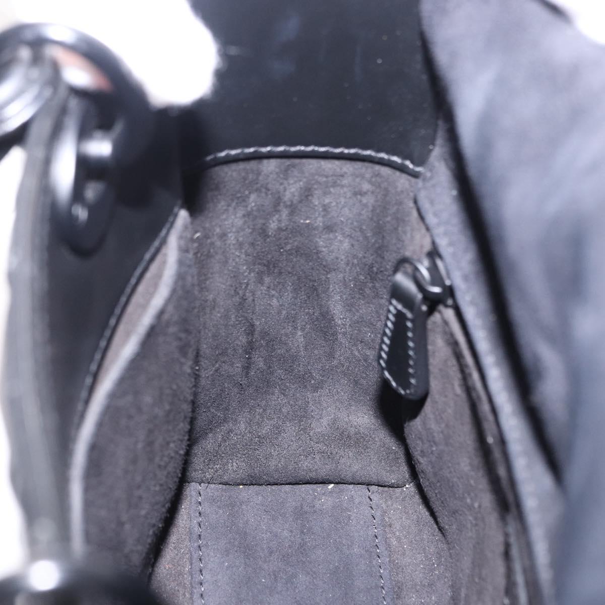 Christian Dior Canage Hand Bag Leather 2way Black Auth ka6141SAV