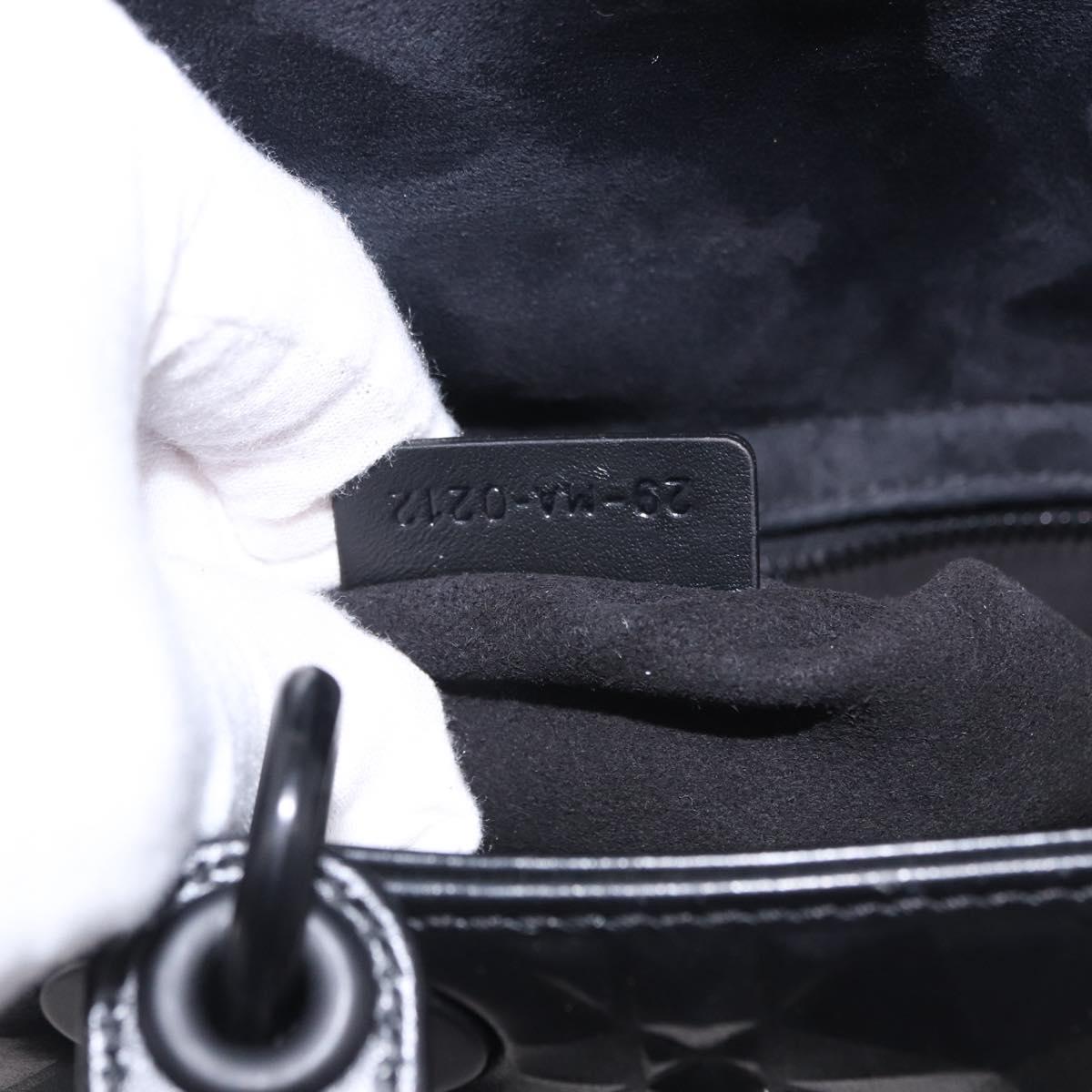 Christian Dior Canage Hand Bag Leather 2way Black Auth ka6141SAV