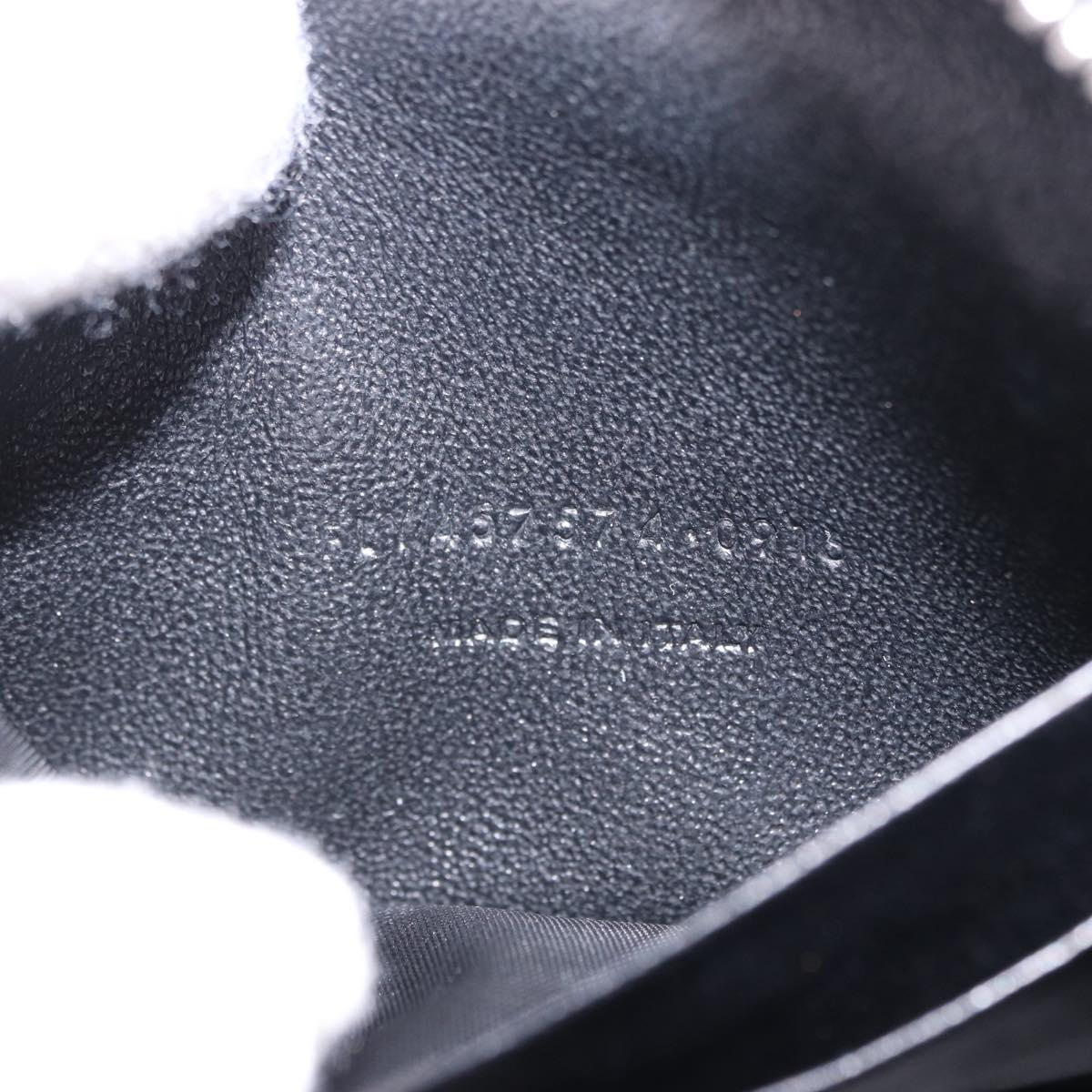SAINT LAURENT Shoulder Bag Leather Black Silver 457574 Auth ka6144M