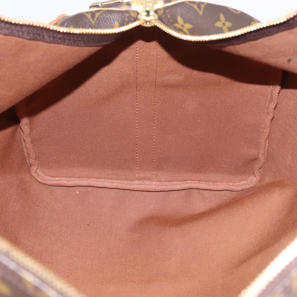 LOUIS VUITTON Monogram Keepall Bandouliere 55 Boston Bag M41414 LV Auth ka6148