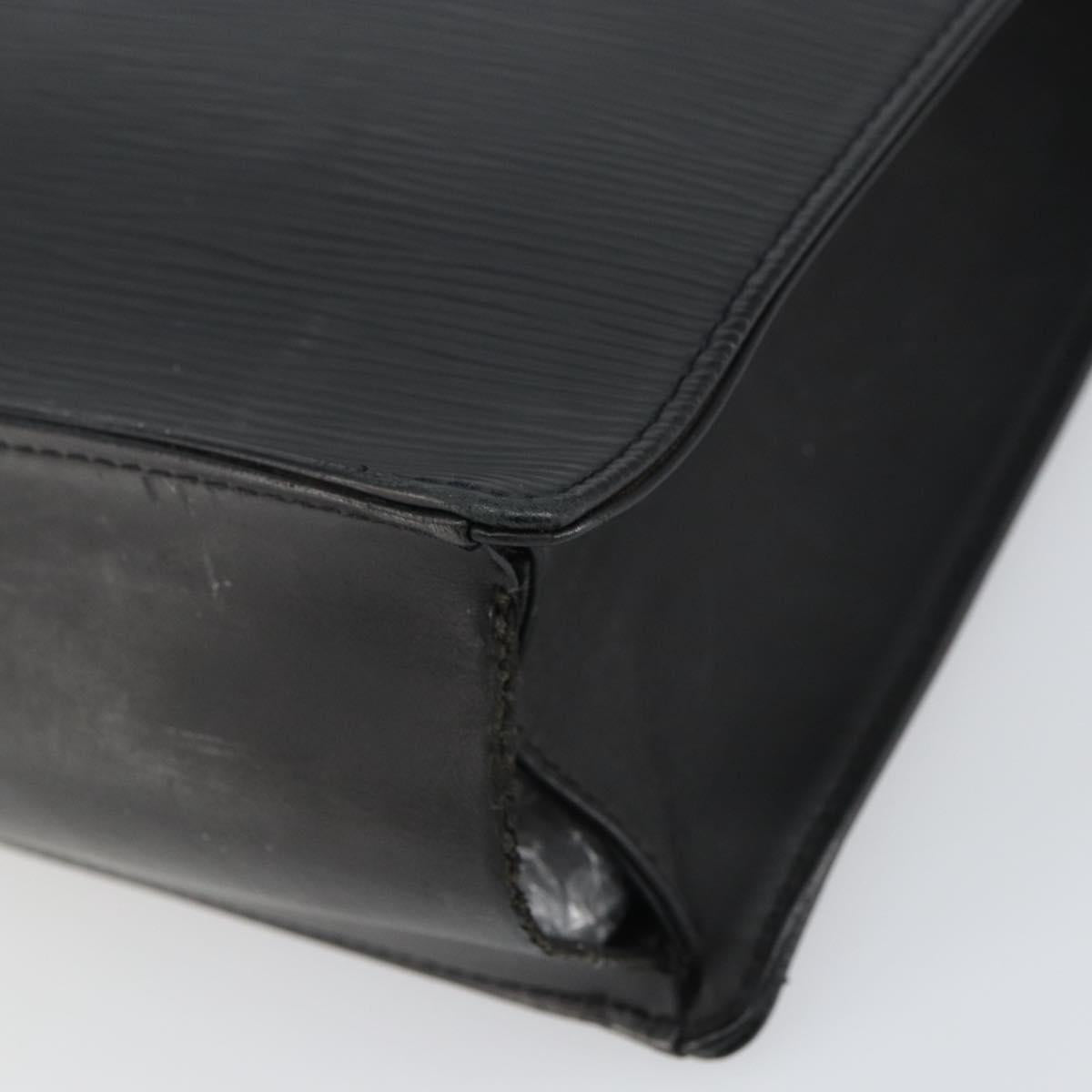 LOUIS VUITTON Epi Sac Plat PM Hand Bag Black M58658 LV Auth ka615