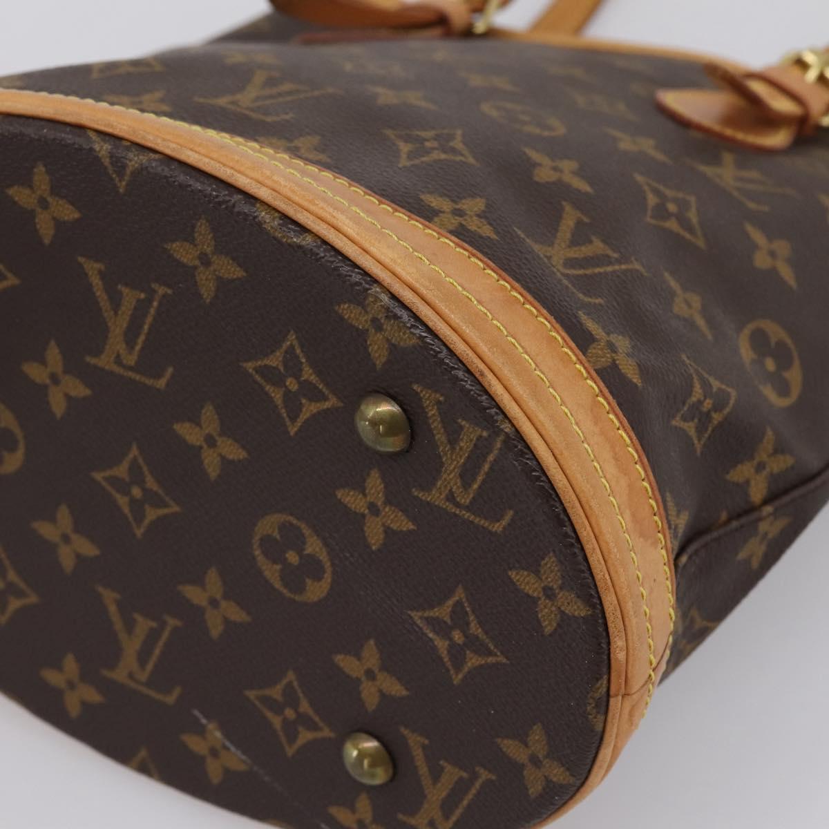 LOUIS VUITTON Monogram Bucket PM Shoulder Bag M42238 LV Auth ka6150
