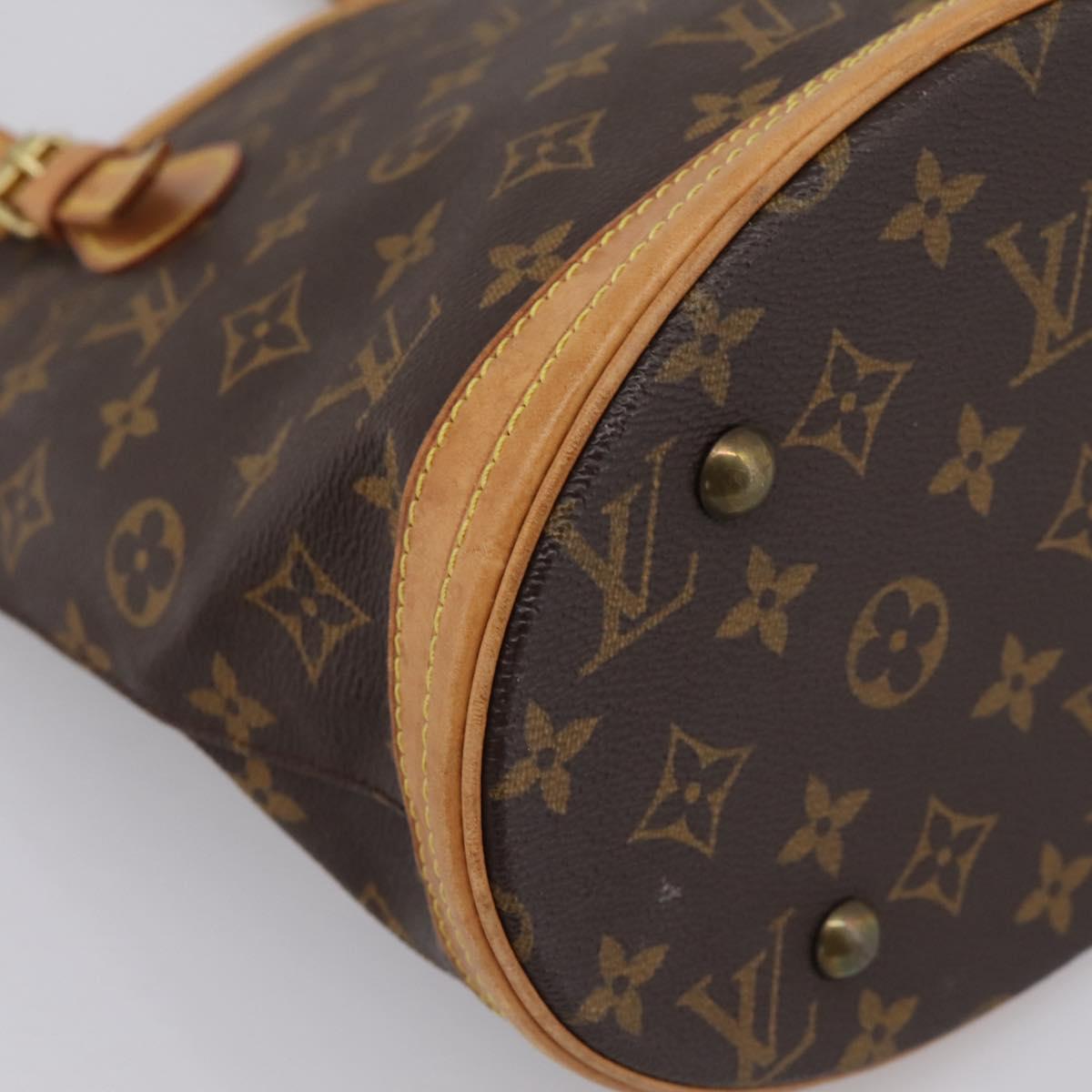 LOUIS VUITTON Monogram Bucket PM Shoulder Bag M42238 LV Auth ka6150