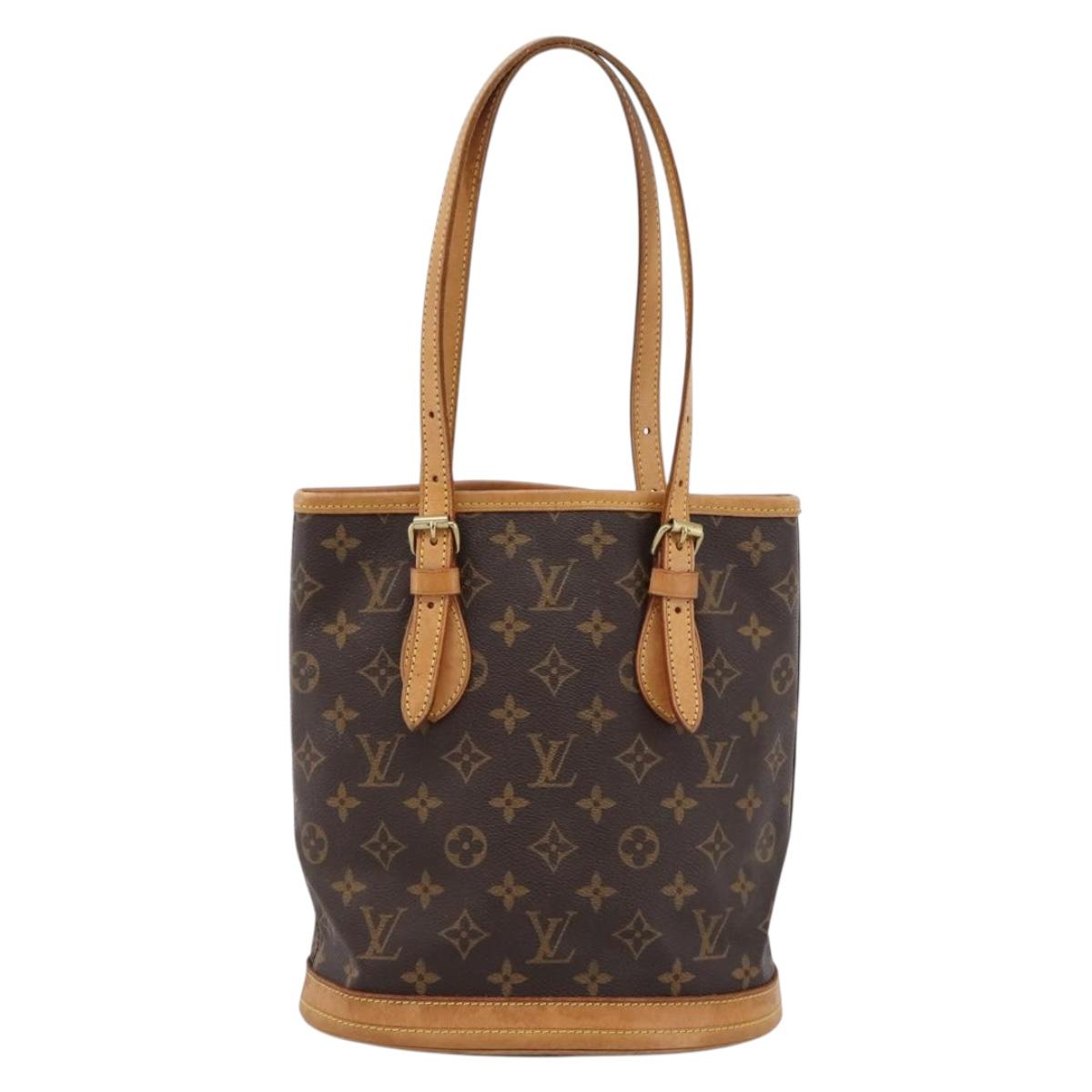 LOUIS VUITTON Monogram Bucket PM Shoulder Bag M42238 LV Auth ka6150