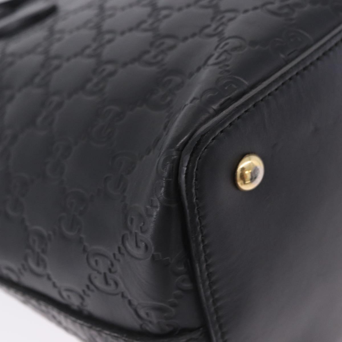 GUCCI GuccissimaGG Hand Bag Leather 2way Black Gold Tone 428226 Auth ka6153