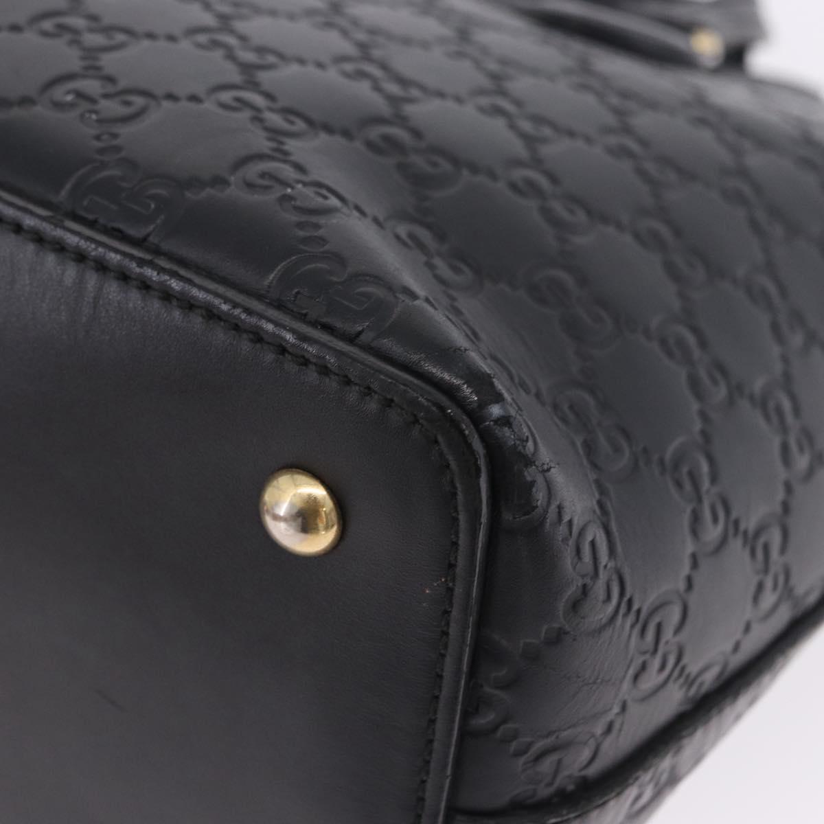 GUCCI GuccissimaGG Hand Bag Leather 2way Black Gold Tone 428226 Auth ka6153