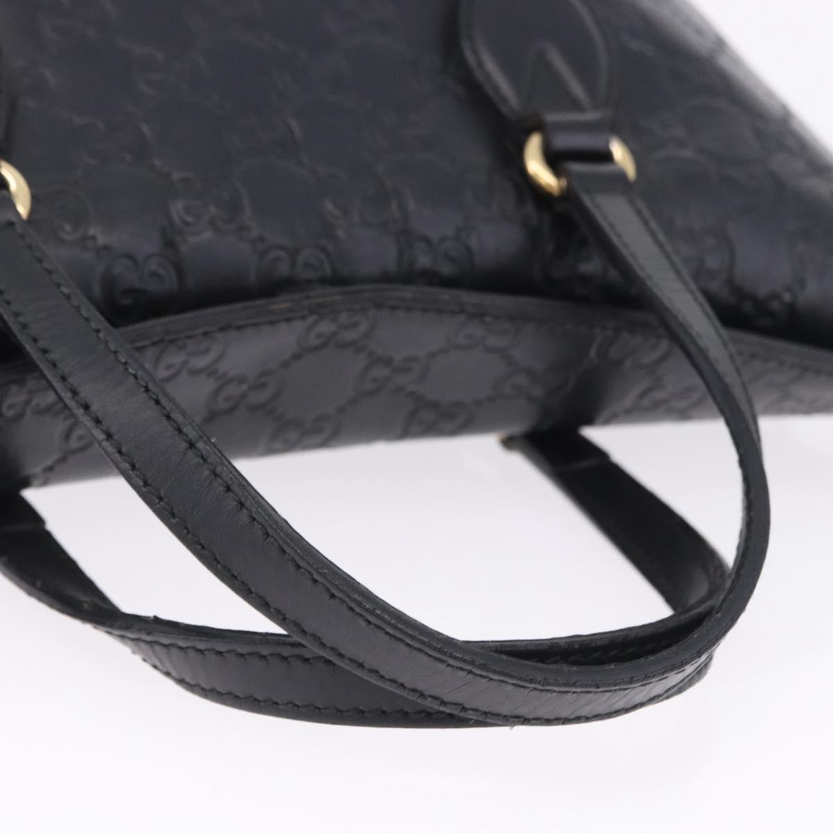 GUCCI GuccissimaGG Hand Bag Leather 2way Black Gold Tone 428226 Auth ka6153