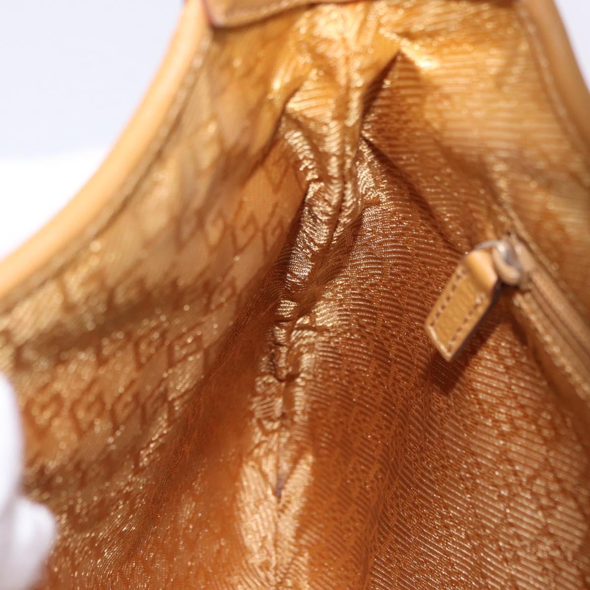 GUCCI Jackie Bamboo Hand Bag Suede Pink Gold Tone 001 4060 Auth ka6156