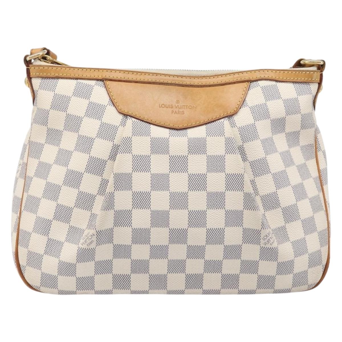 LOUIS VUITTON Damier Azur Siracusa PM Shoulder Bag N41113 LV Auth ka6159A