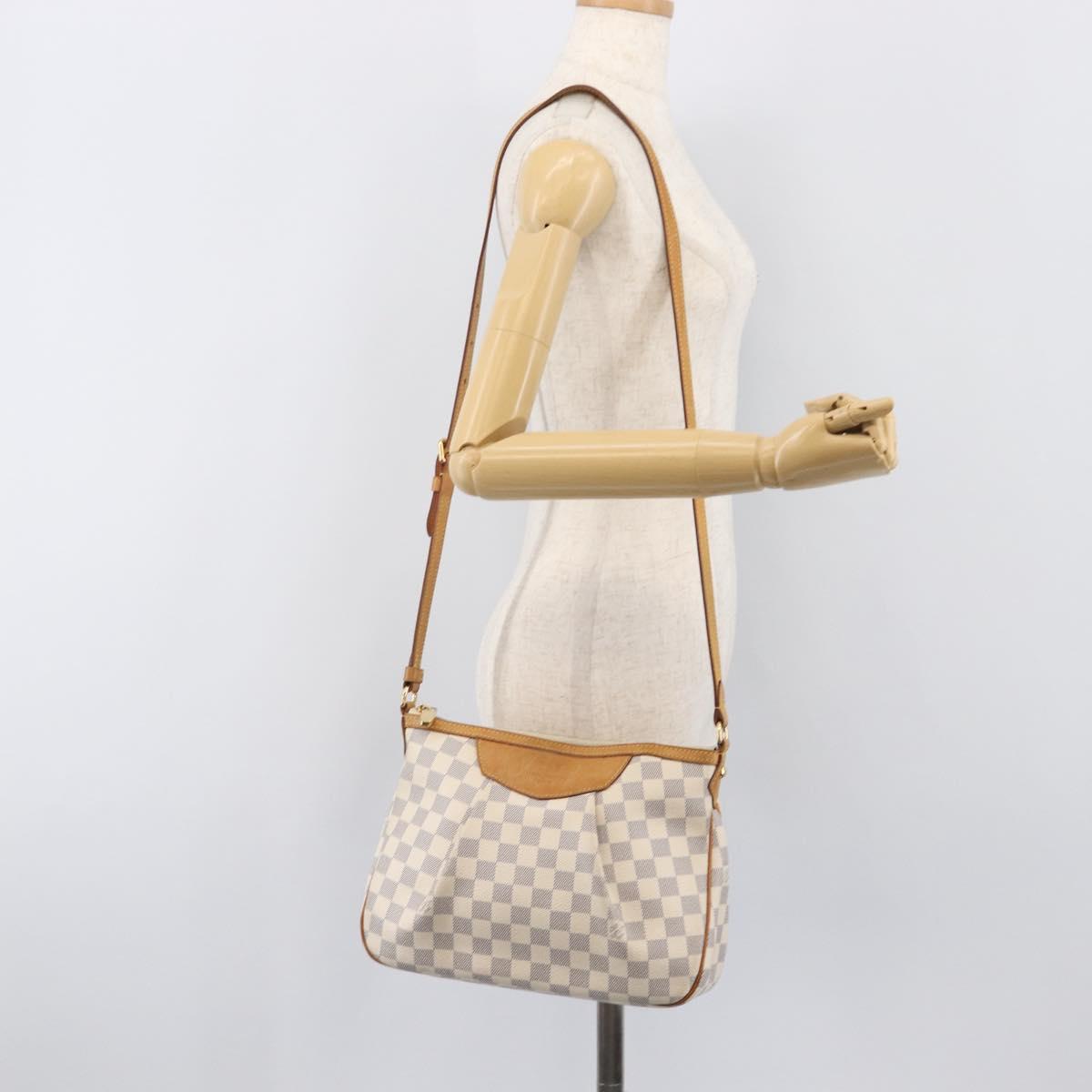 LOUIS VUITTON Damier Azur Siracusa PM Shoulder Bag N41113 LV Auth ka6159A