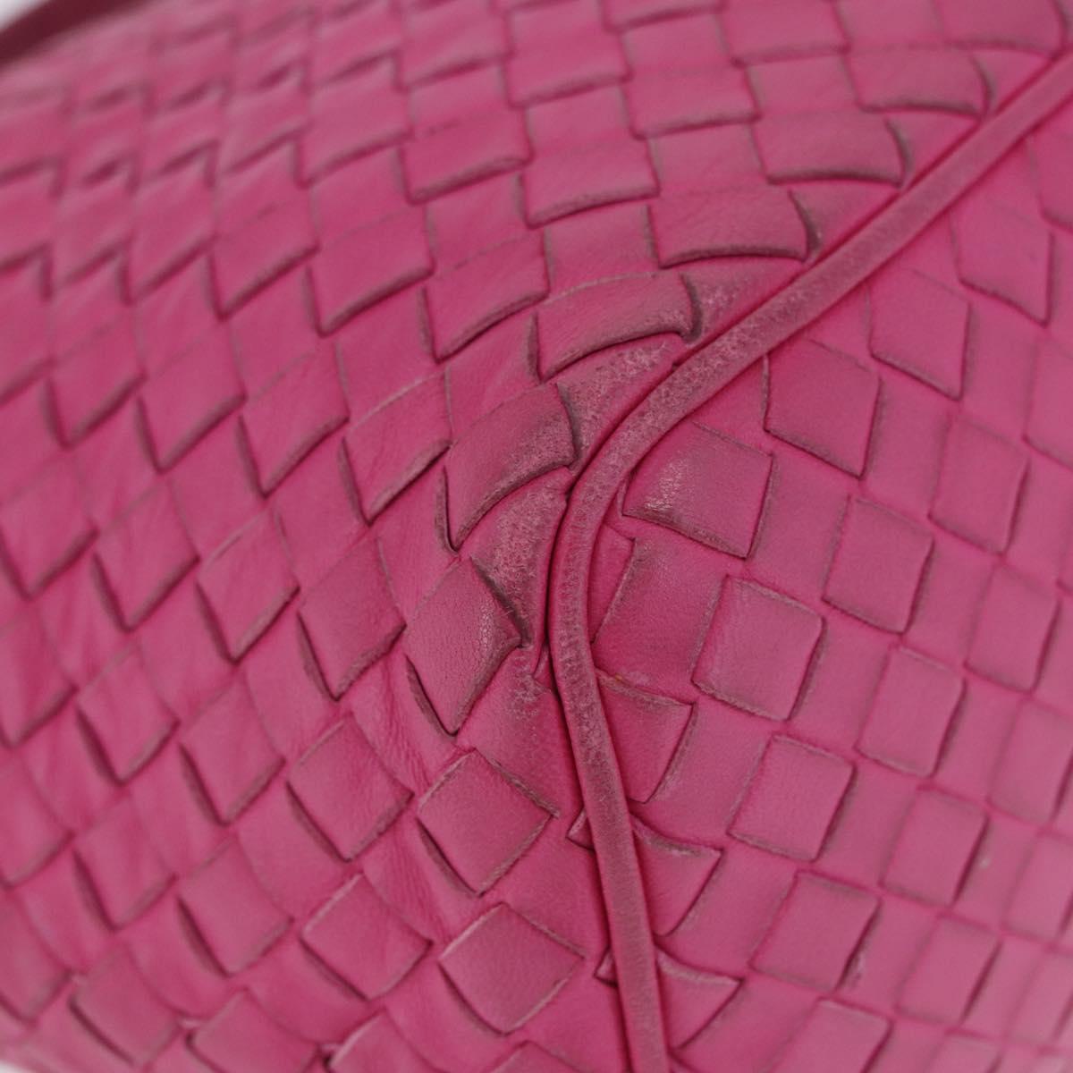 BOTTEGA VENETA INTRECCIATO Hand Bag Leather Pink Auth ka6162