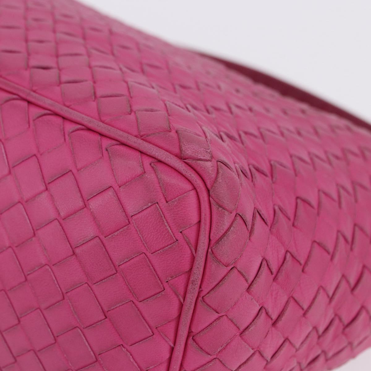BOTTEGA VENETA INTRECCIATO Hand Bag Leather Pink Auth ka6162