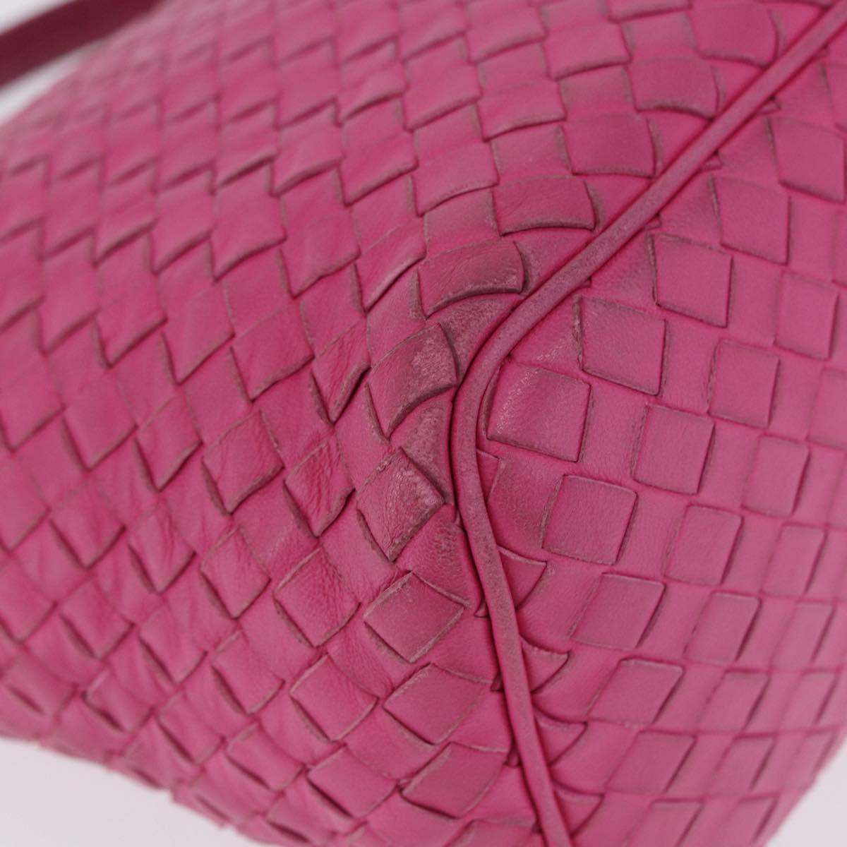 BOTTEGA VENETA INTRECCIATO Hand Bag Leather Pink Auth ka6162