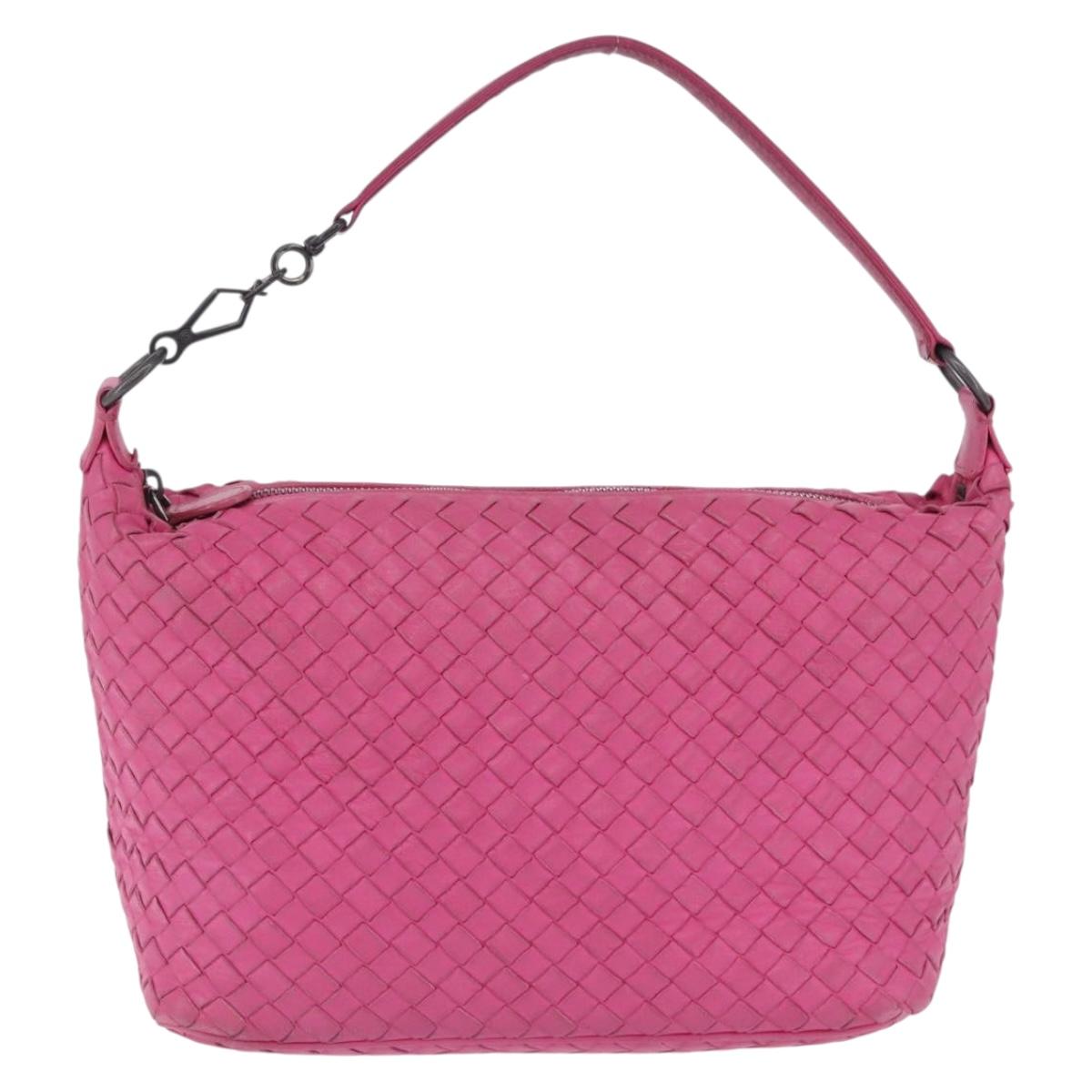 BOTTEGA VENETA INTRECCIATO Hand Bag Leather Pink Auth ka6162