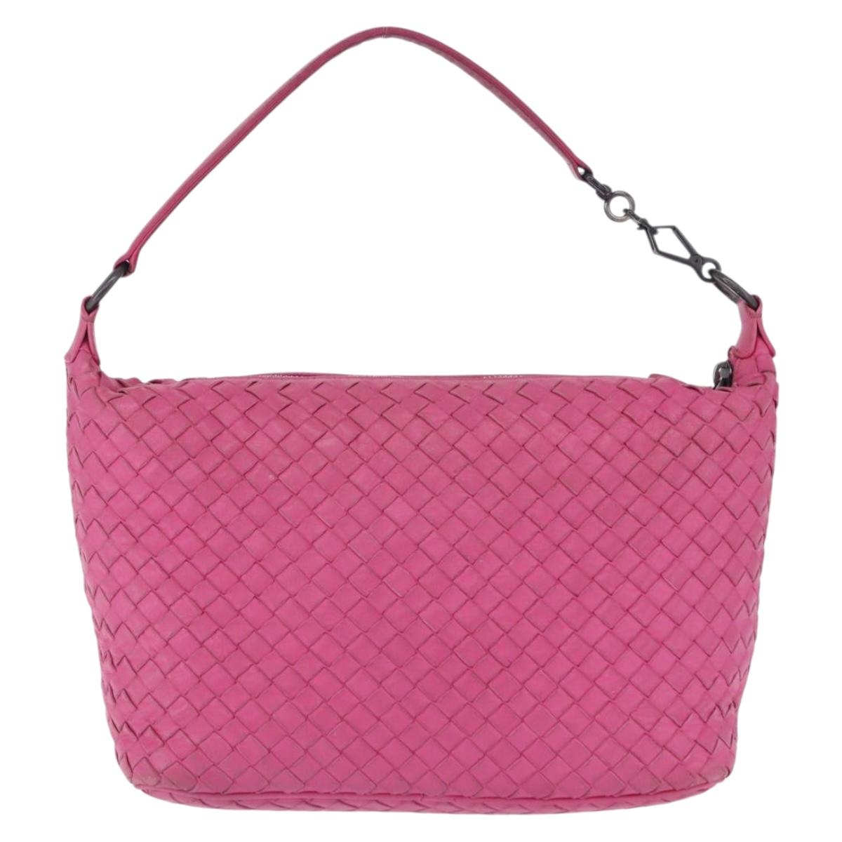 BOTTEGA VENETA INTRECCIATO Hand Bag Leather Pink Auth ka6162