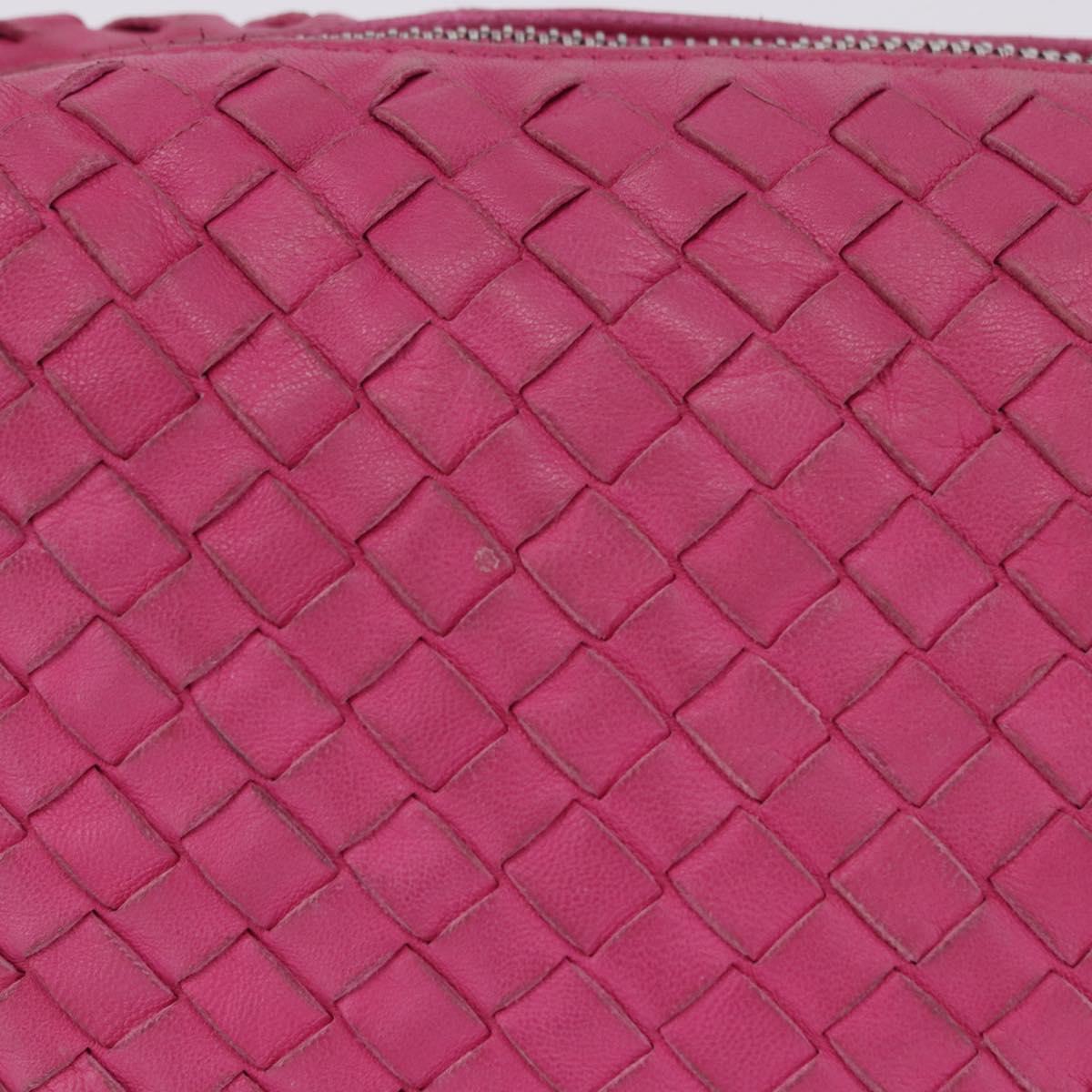 BOTTEGA VENETA INTRECCIATO Hand Bag Leather Pink Auth ka6162