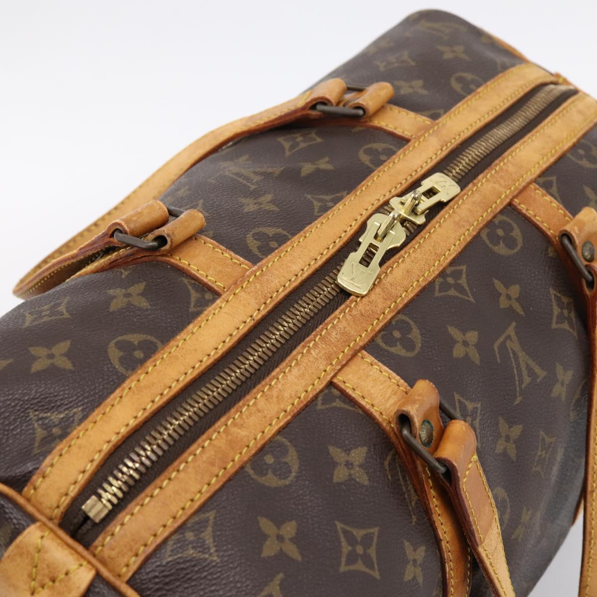 LOUIS VUITTON Monogram Sac Souple 35 Boston Bag M41626 LV Auth ka6164