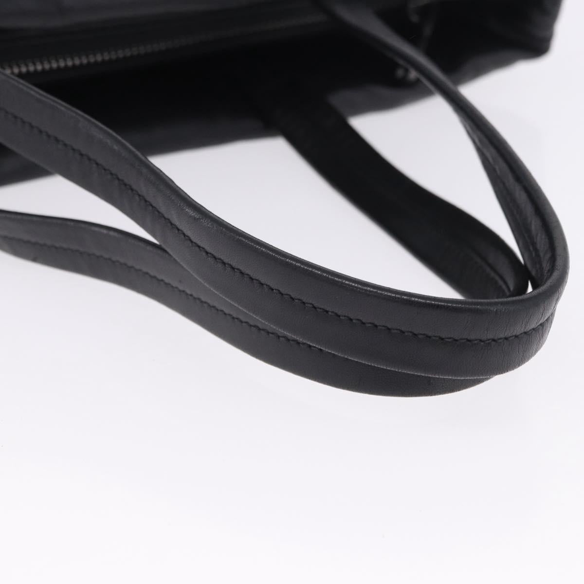 PRADA Hand Bag Nylon Gray Silver Auth ka6185A