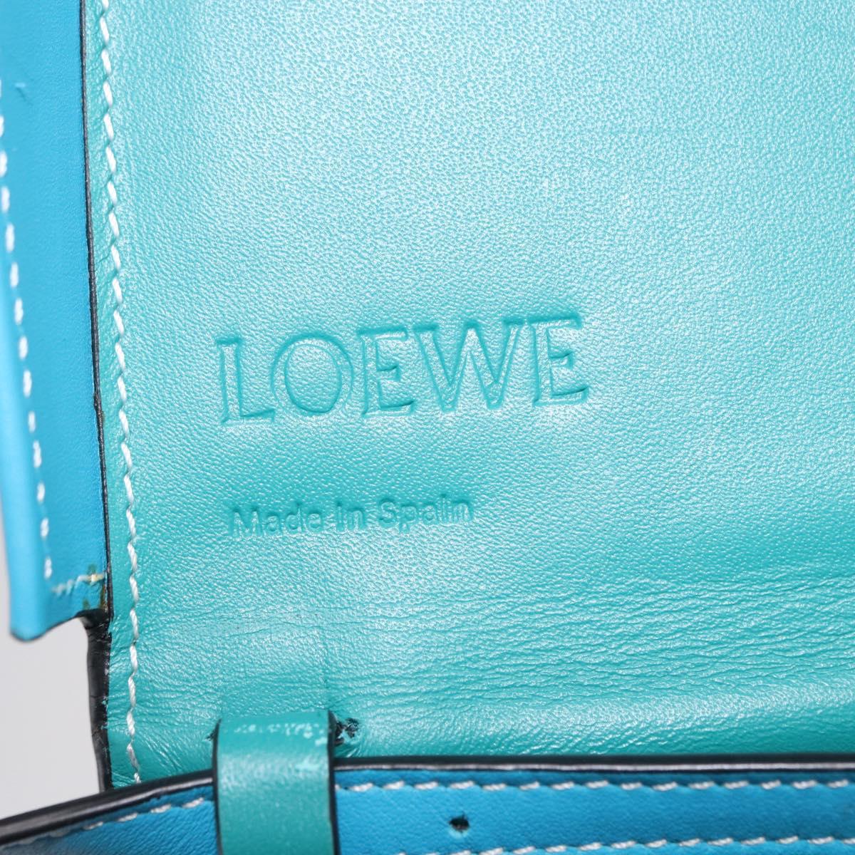 LOEWE Heel Pouch Shoulder Bag Leather Emerald Green Auth ka6187V