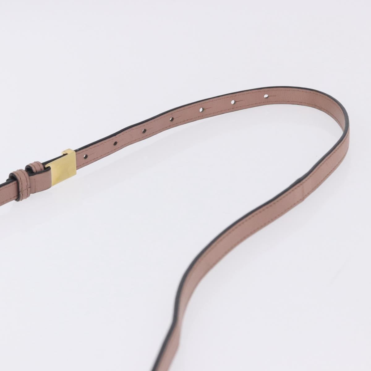 LOEWE Barcelona Shoulder Bag Leather Pink Gold Tone Auth ka6190A