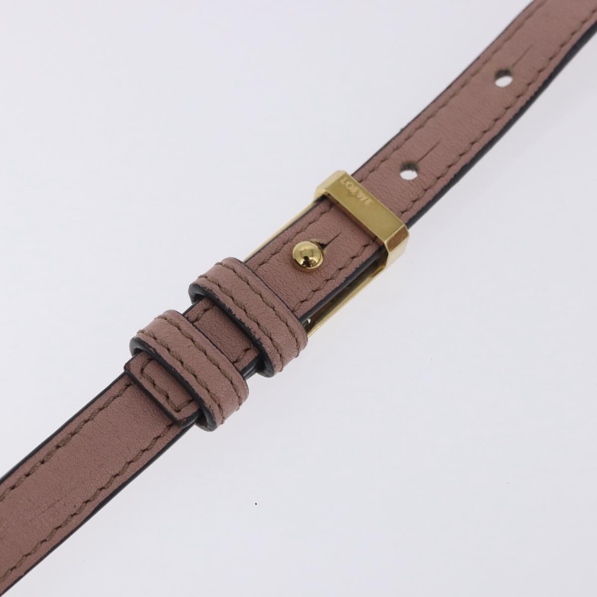 LOEWE Barcelona Shoulder Bag Leather Pink Gold Tone Auth ka6190A