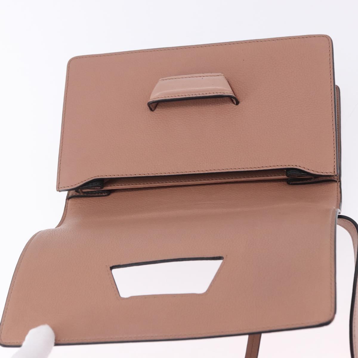 LOEWE Barcelona Shoulder Bag Leather Pink Gold Tone Auth ka6190A