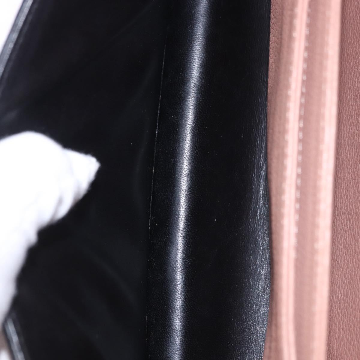 LOEWE Barcelona Shoulder Bag Leather Pink Gold Tone Auth ka6190A