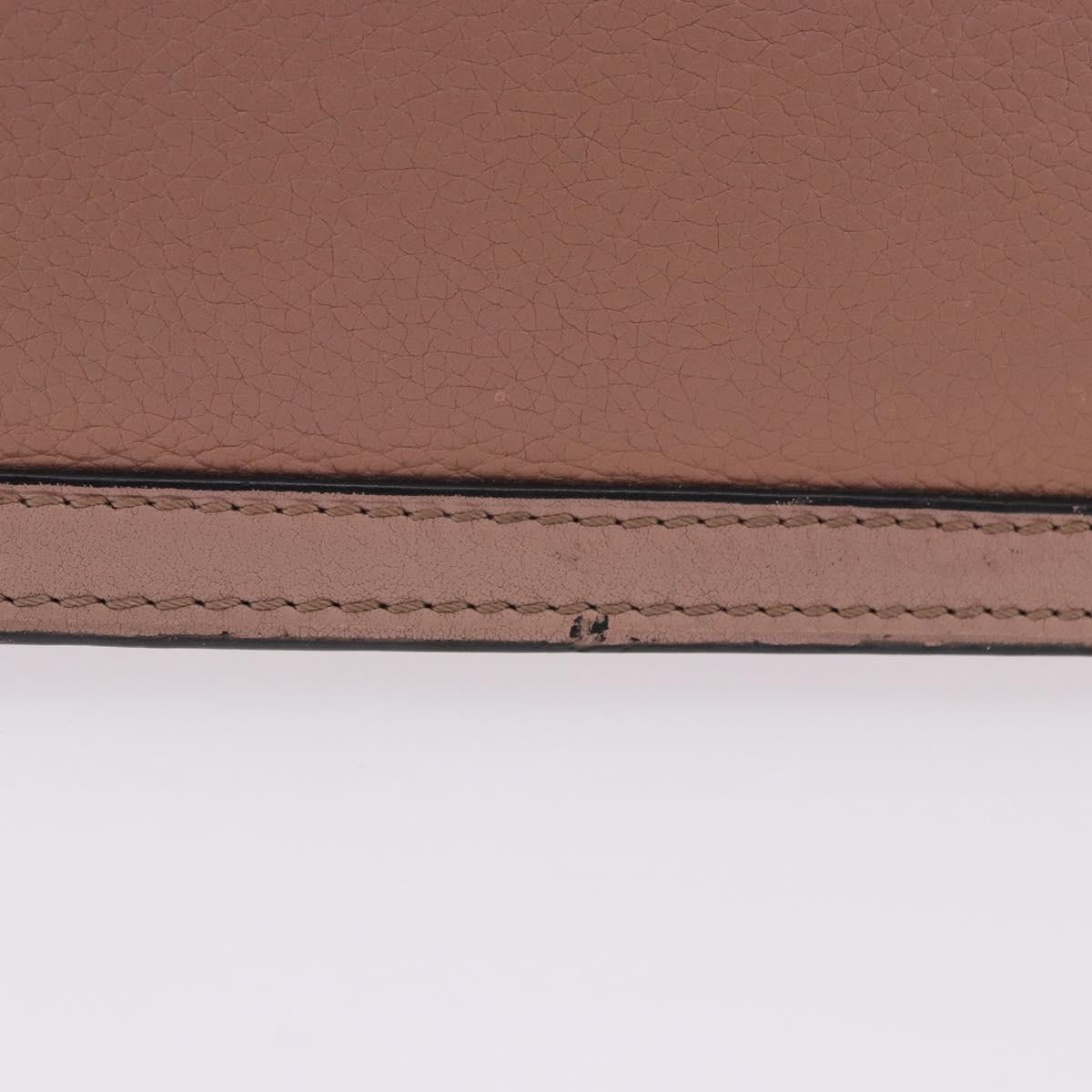 LOEWE Barcelona Shoulder Bag Leather Pink Gold Tone Auth ka6190A