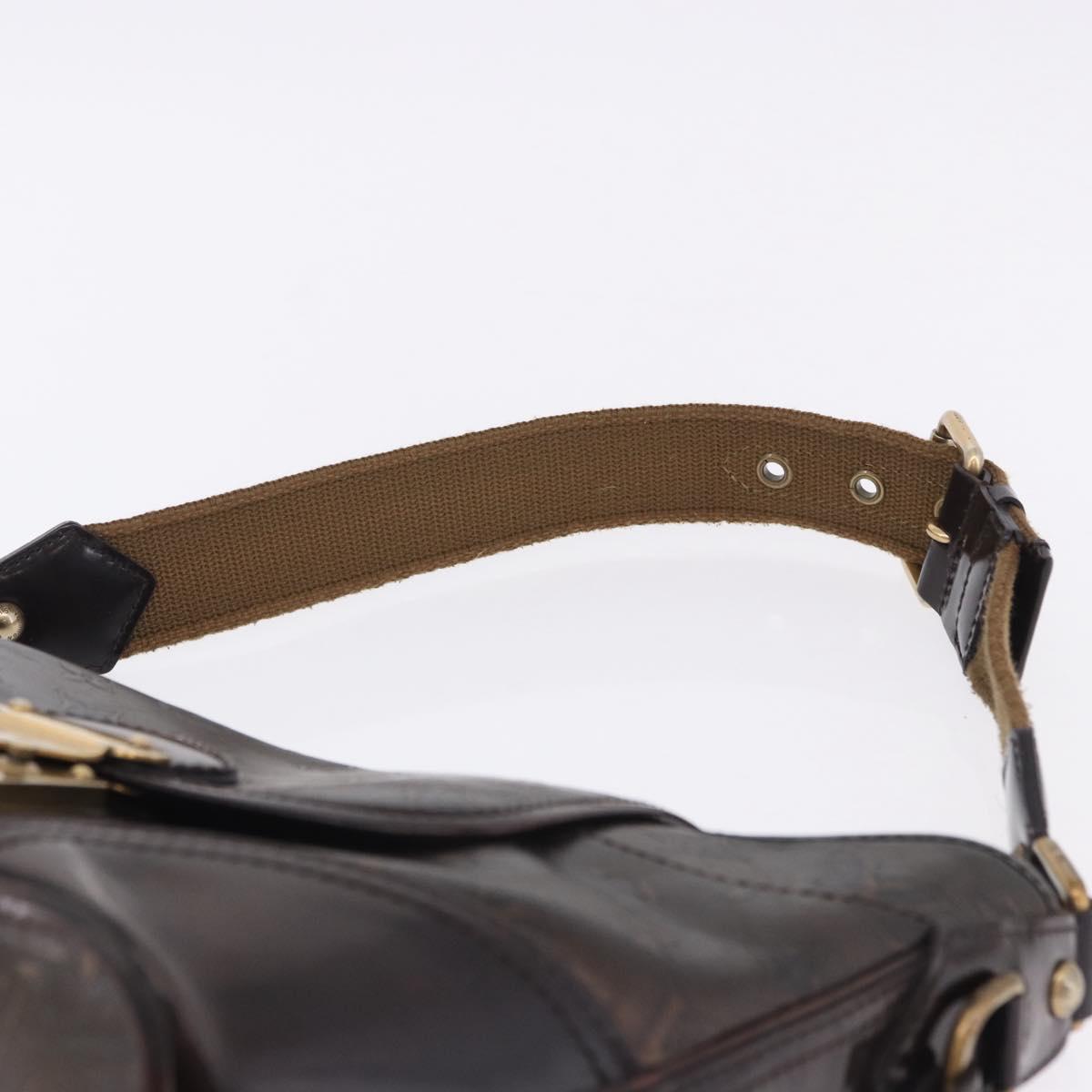 LOUIS VUITTON Monogram Bronze Serjan PM Shoulder Bag Bronze M95463 Auth ka6195V