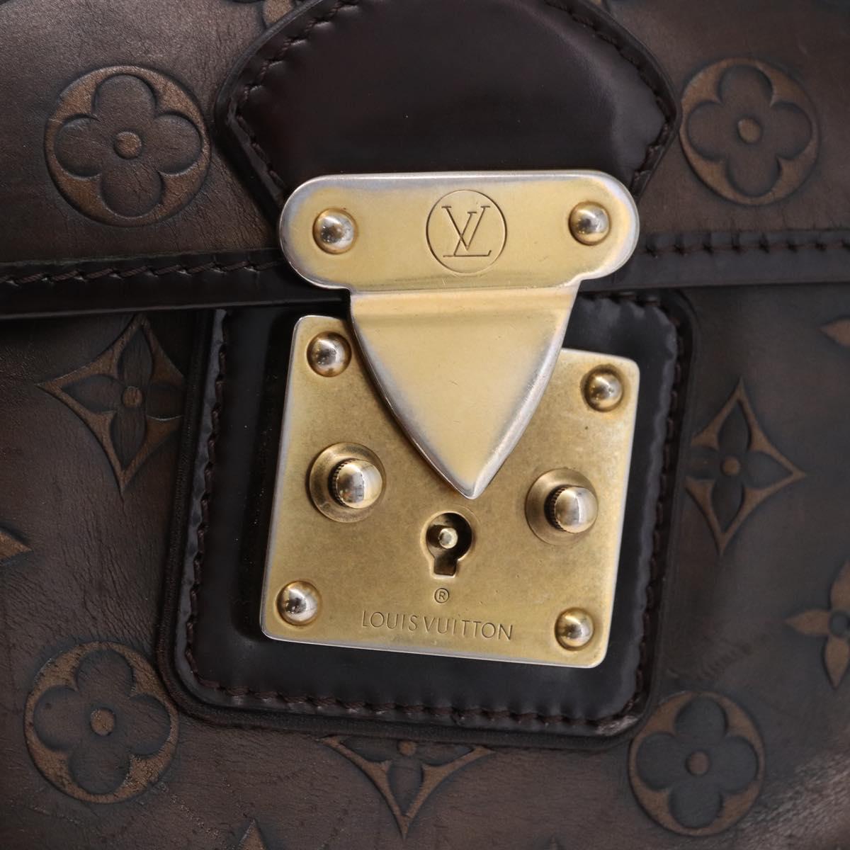 LOUIS VUITTON Monogram Bronze Serjan PM Shoulder Bag Bronze M95463 Auth ka6195V
