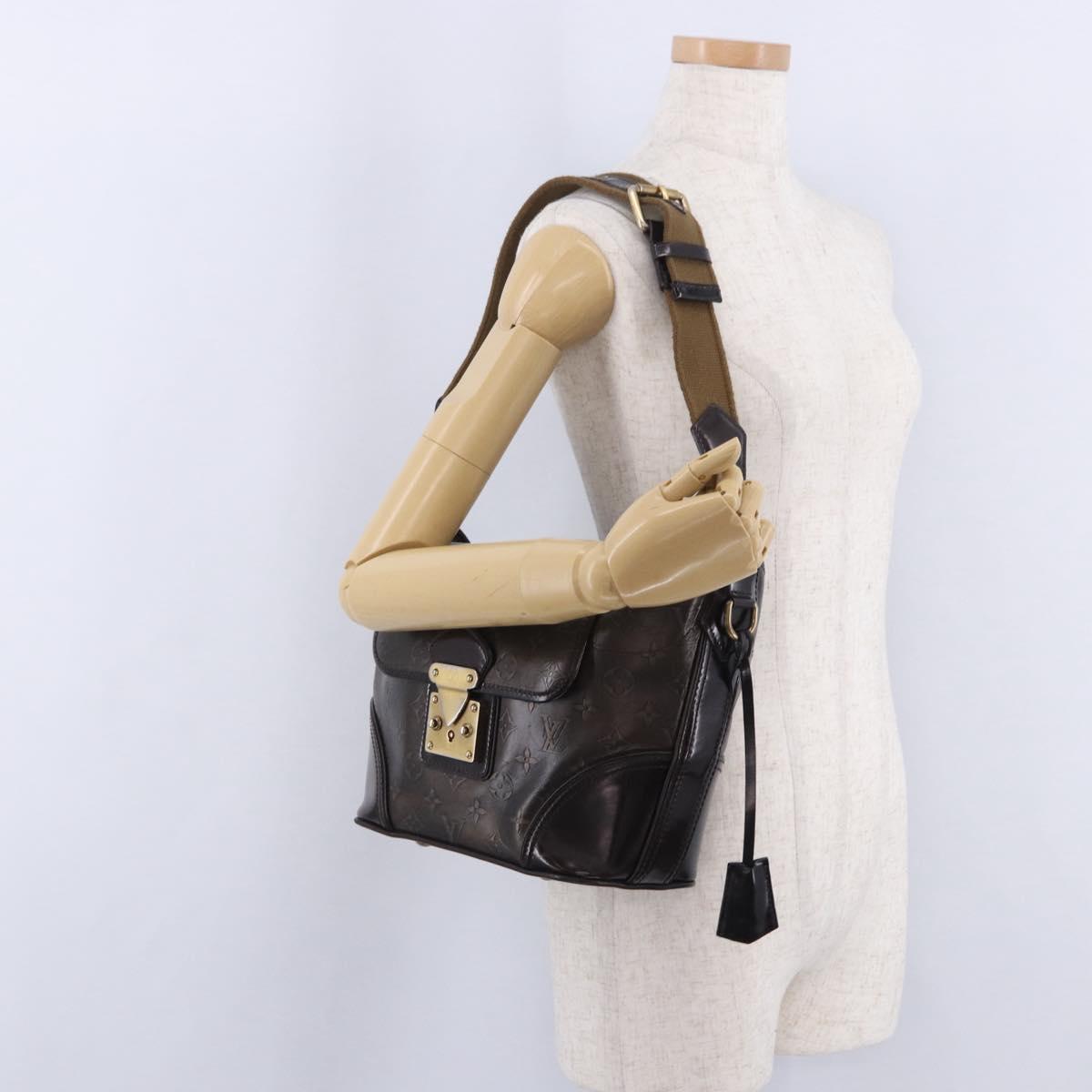 LOUIS VUITTON Monogram Bronze Serjan PM Shoulder Bag Bronze M95463 Auth ka6195V