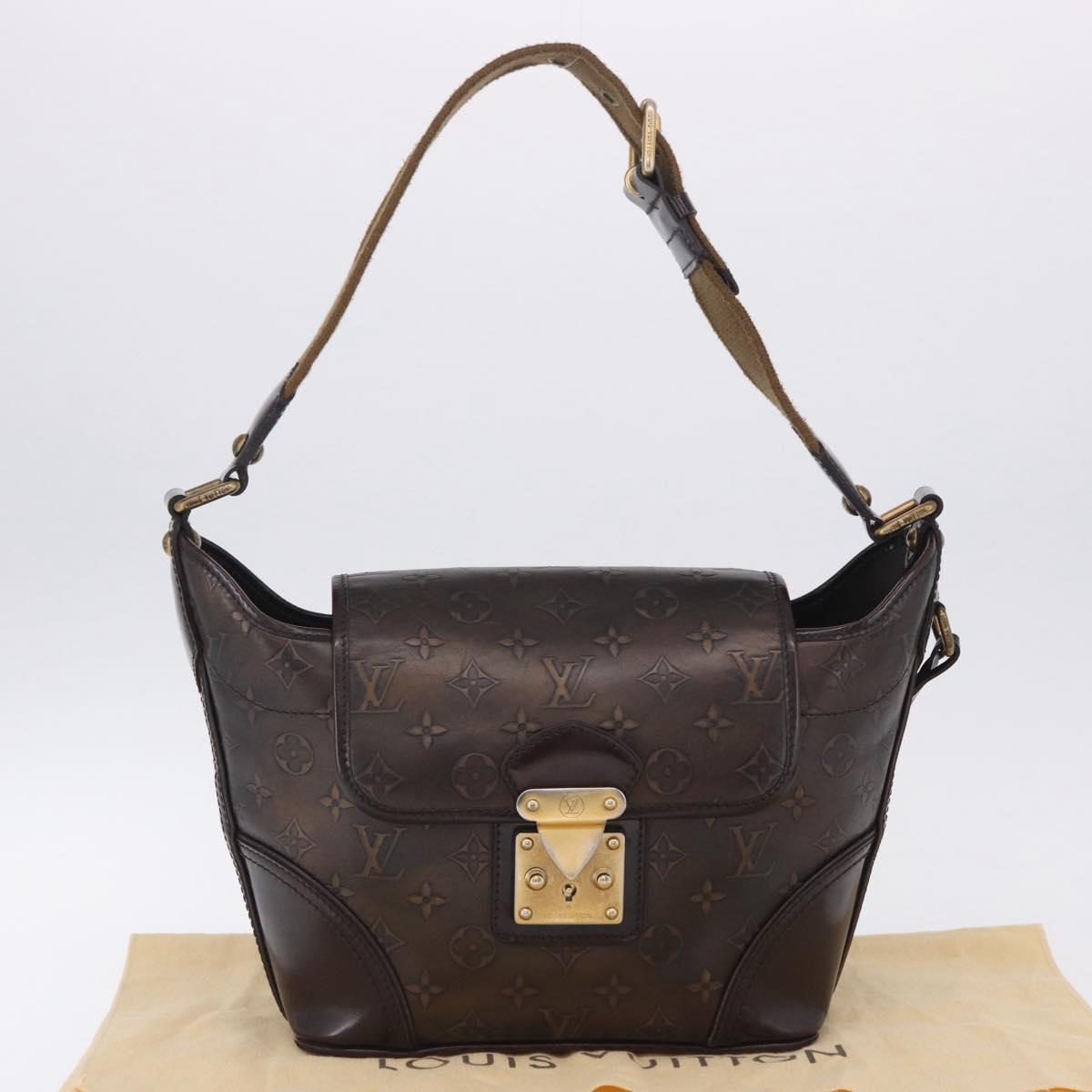 LOUIS VUITTON Monogram Bronze Serjan PM Shoulder Bag Bronze M95463 Auth ka6195V